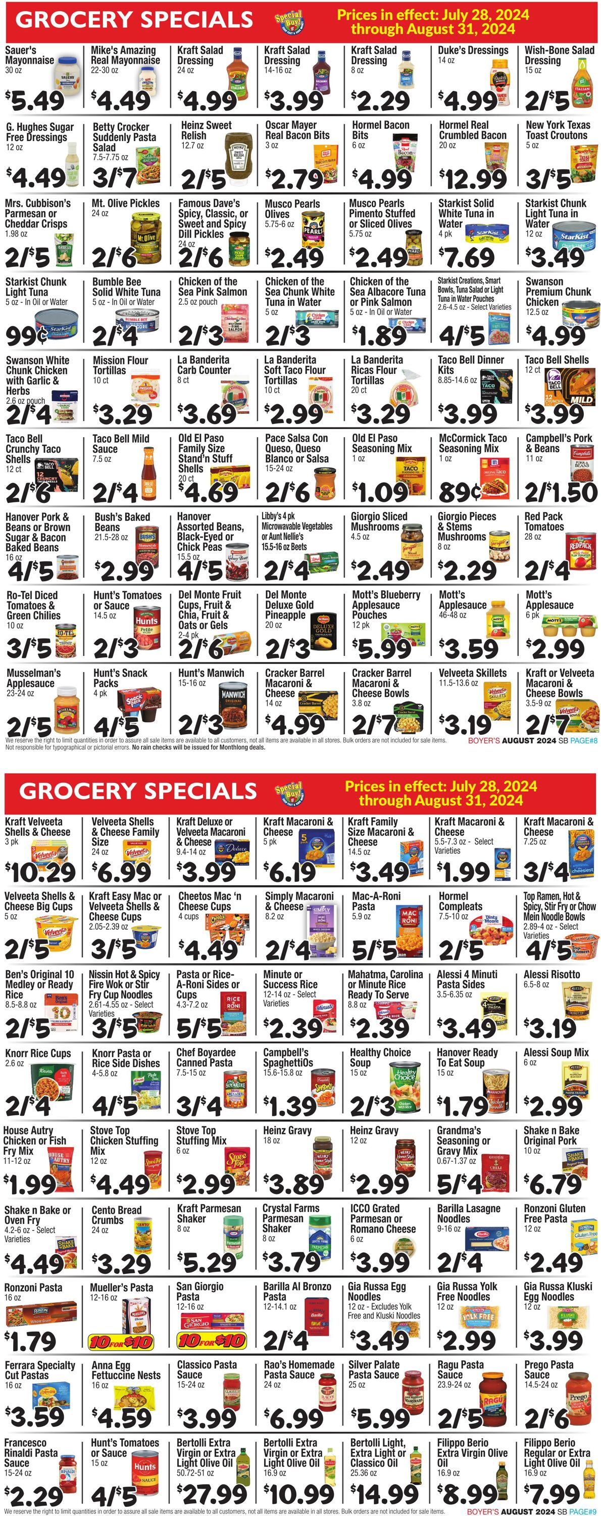 Weekly ad Boyer's 07/28/2024 - 08/31/2024