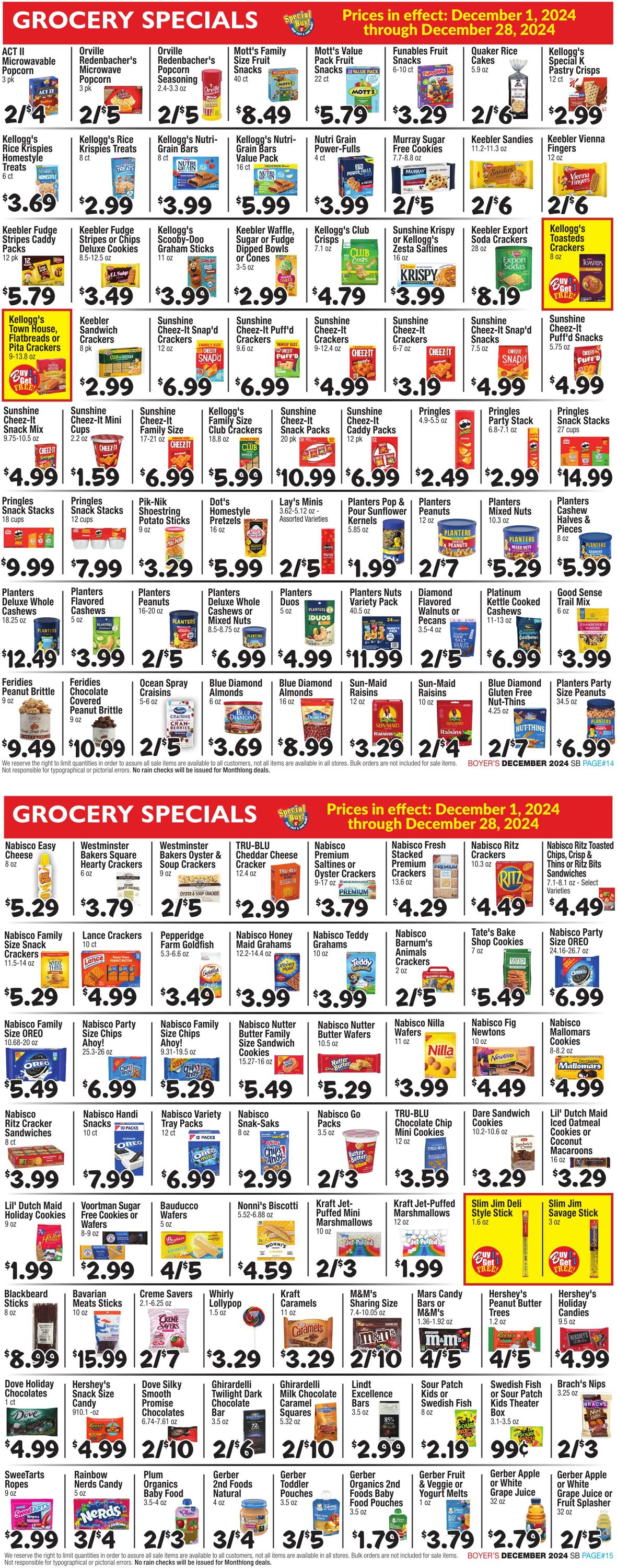 Weekly ad Boyer's 12/01/2024 - 12/28/2024