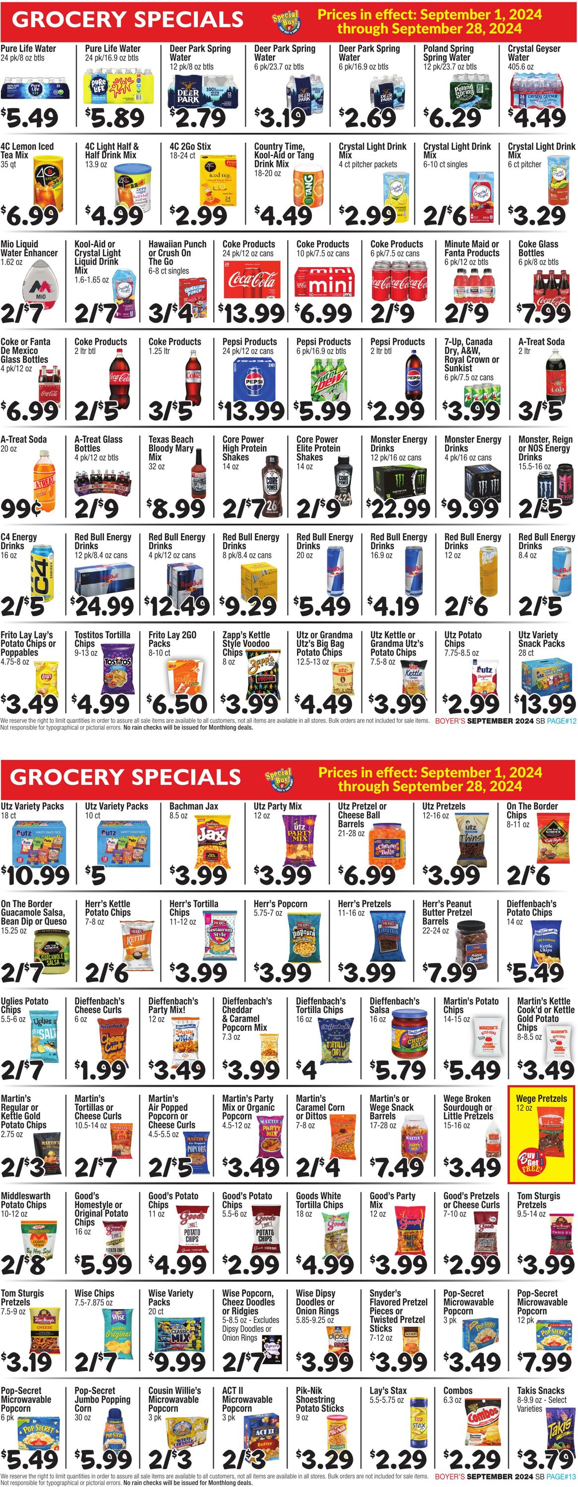 Weekly ad Boyer's 09/01/2024 - 09/28/2024