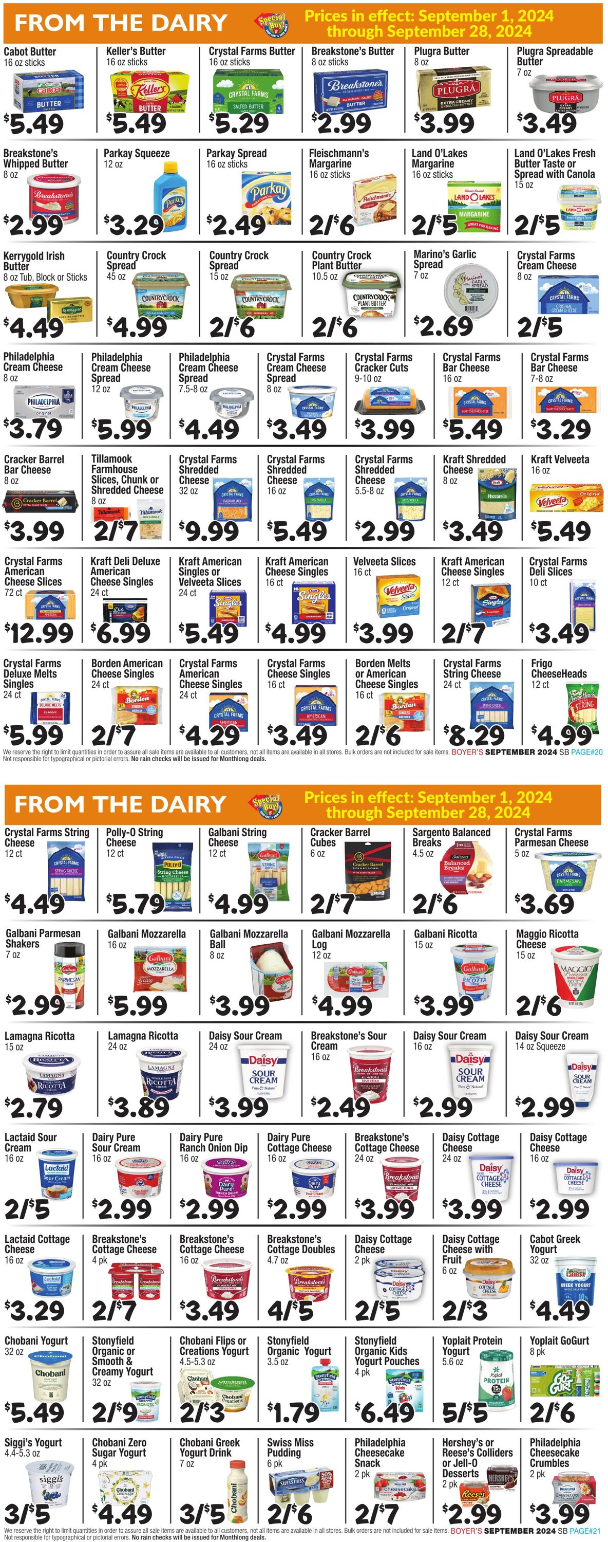 Weekly ad Boyer's 09/01/2024 - 09/28/2024