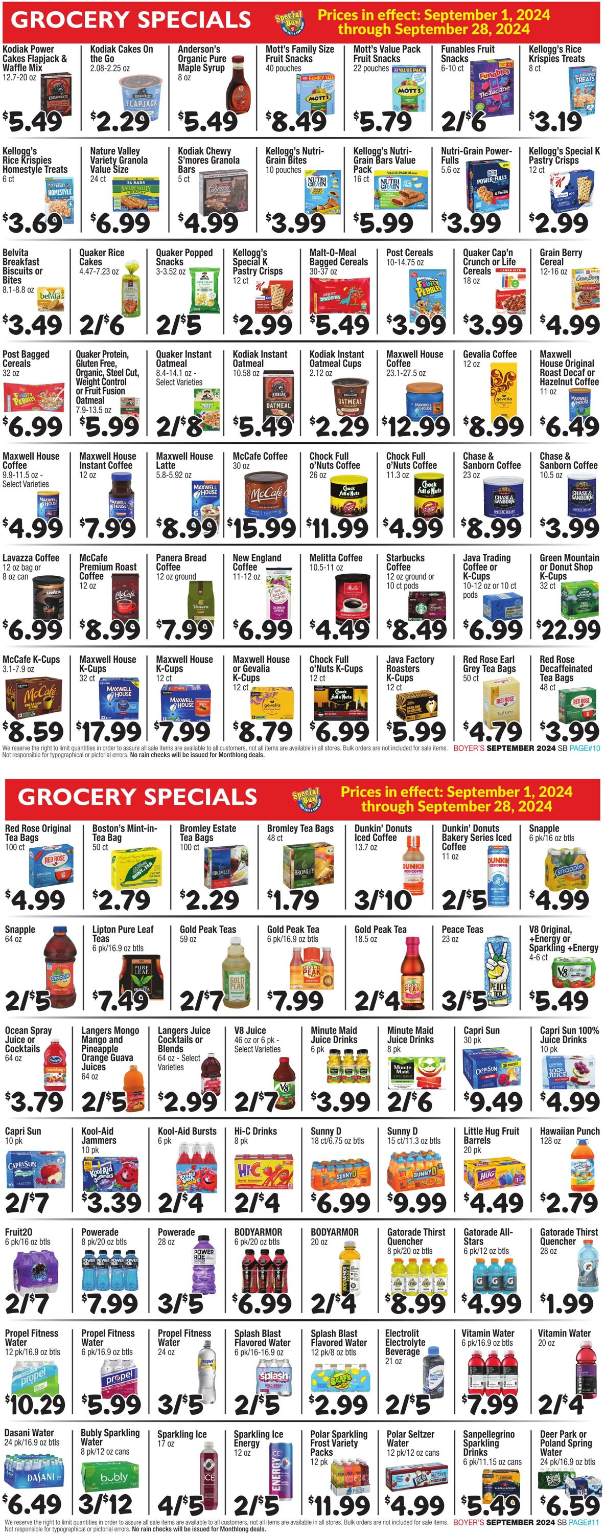 Weekly ad Boyer's 09/01/2024 - 09/28/2024