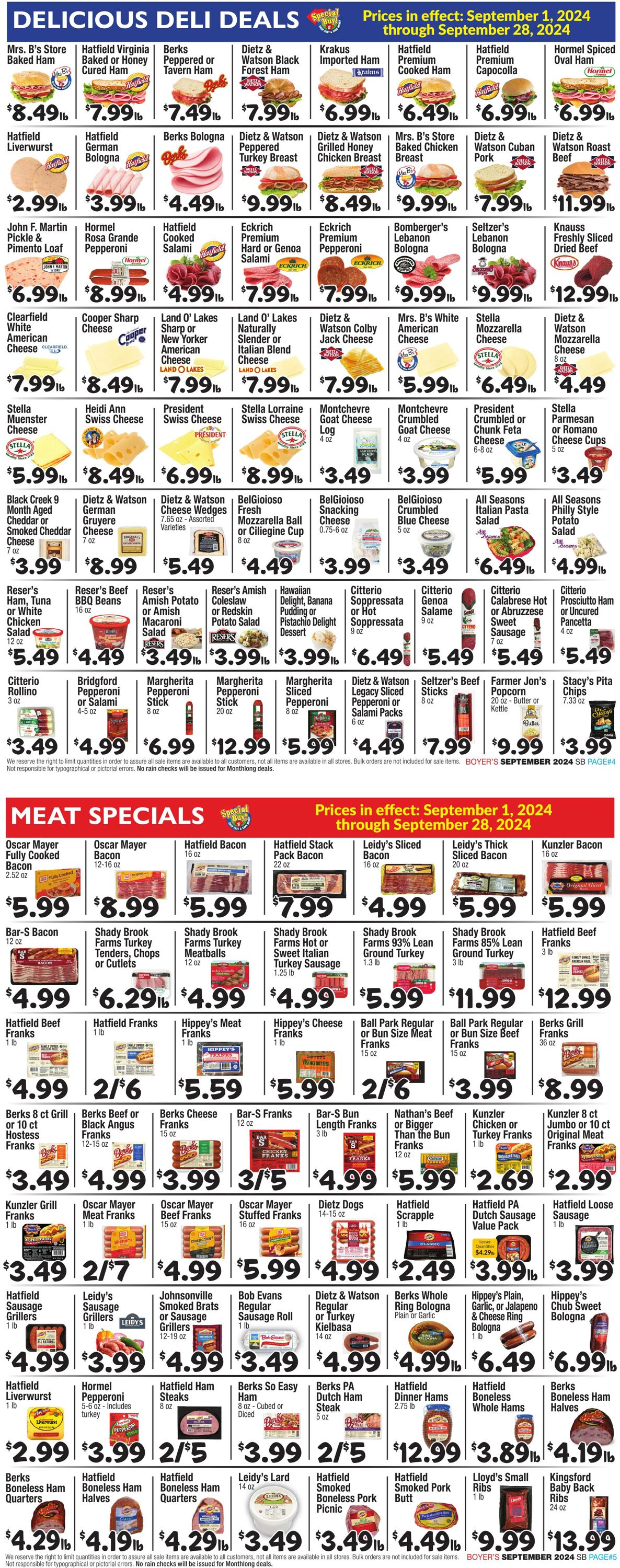 Weekly ad Boyer's 09/01/2024 - 09/28/2024