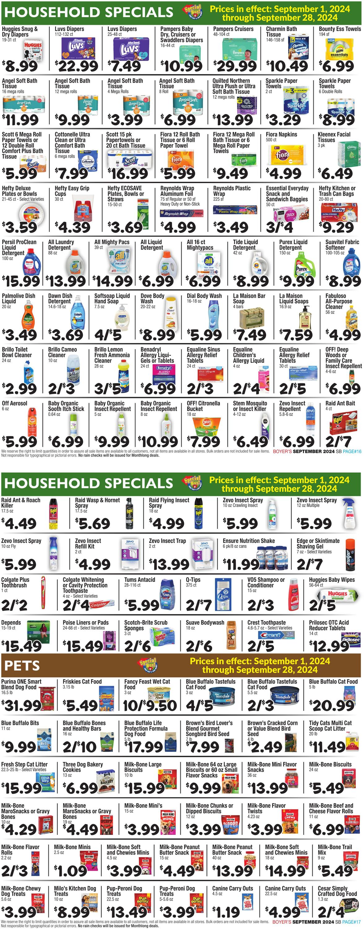 Weekly ad Boyer's 09/01/2024 - 09/28/2024