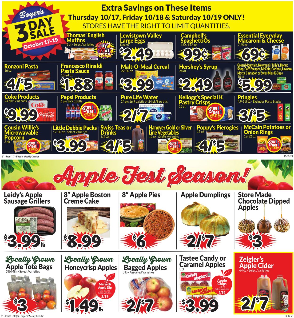 Weekly ad Boyer's 10/13/2024 - 10/19/2024