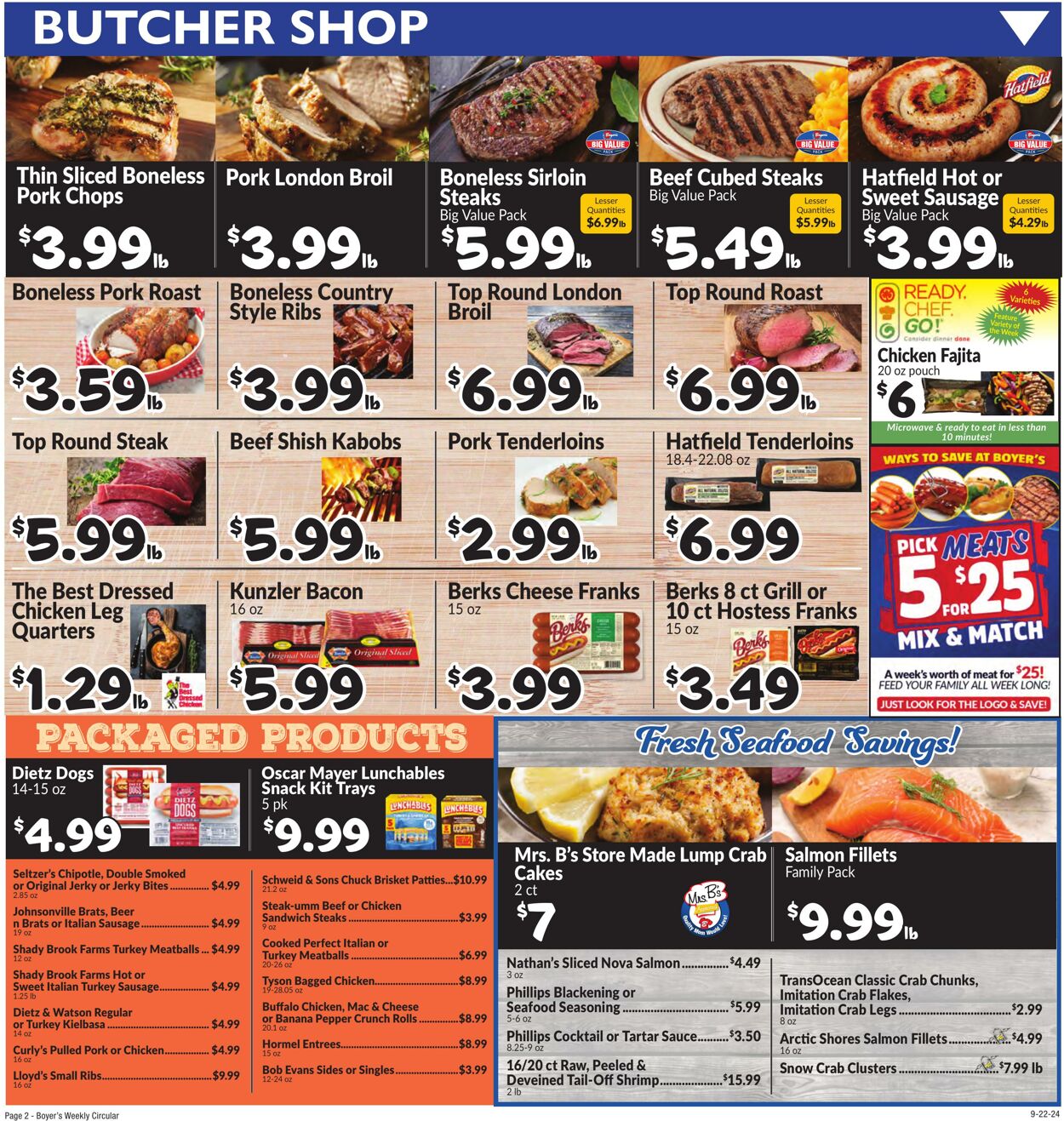 Weekly ad Boyer's 09/22/2024 - 09/28/2024