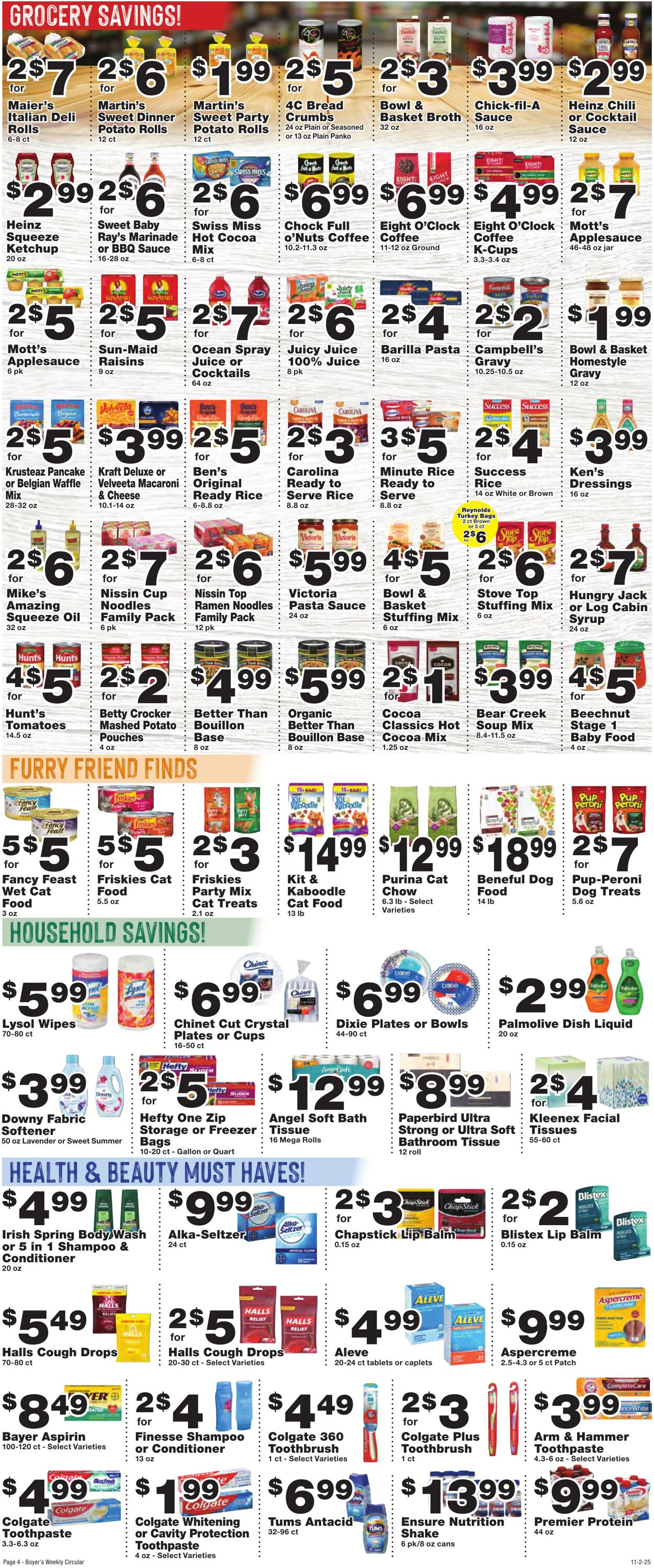 Weekly ad Boyer's 11/02/2025 - 11/08/2025