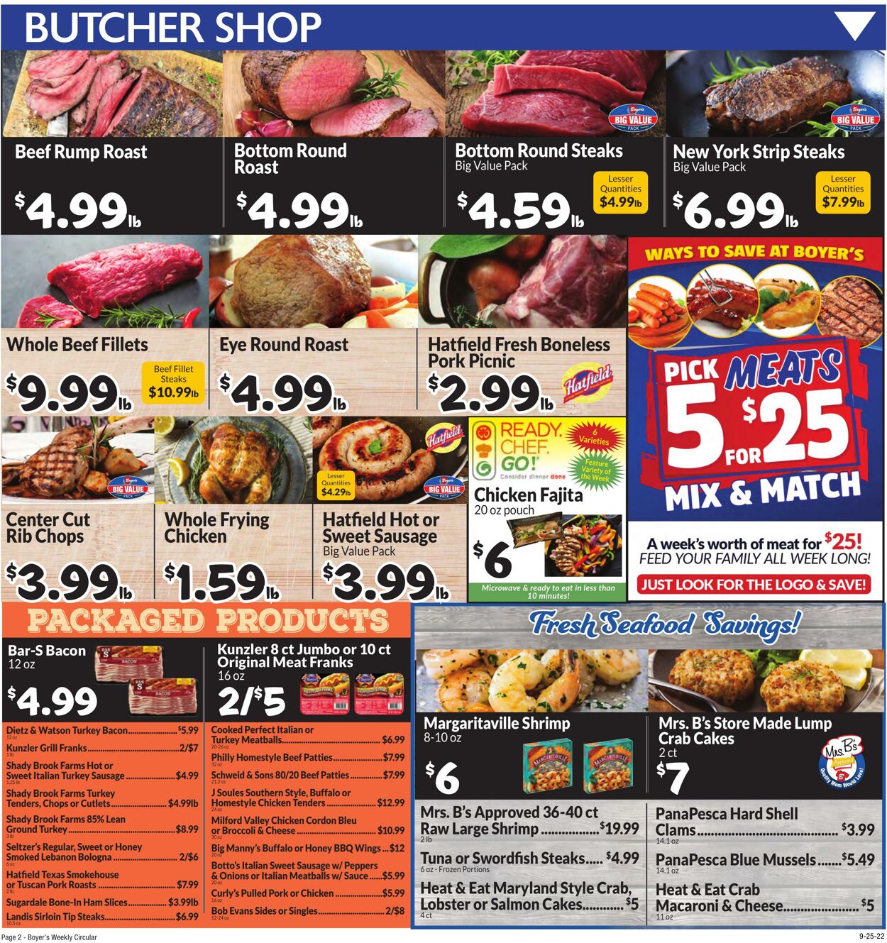 Weekly ad Boyer's 09/25/2022 - 10/01/2022