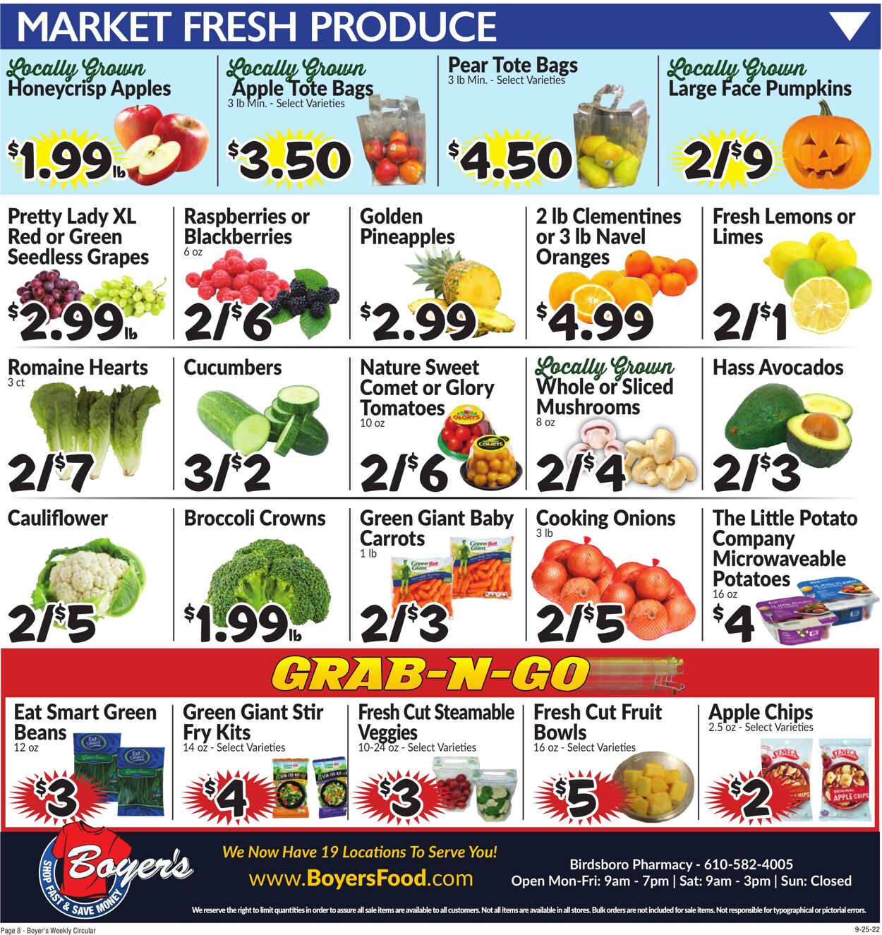 Weekly ad Boyer's 09/25/2022 - 10/01/2022