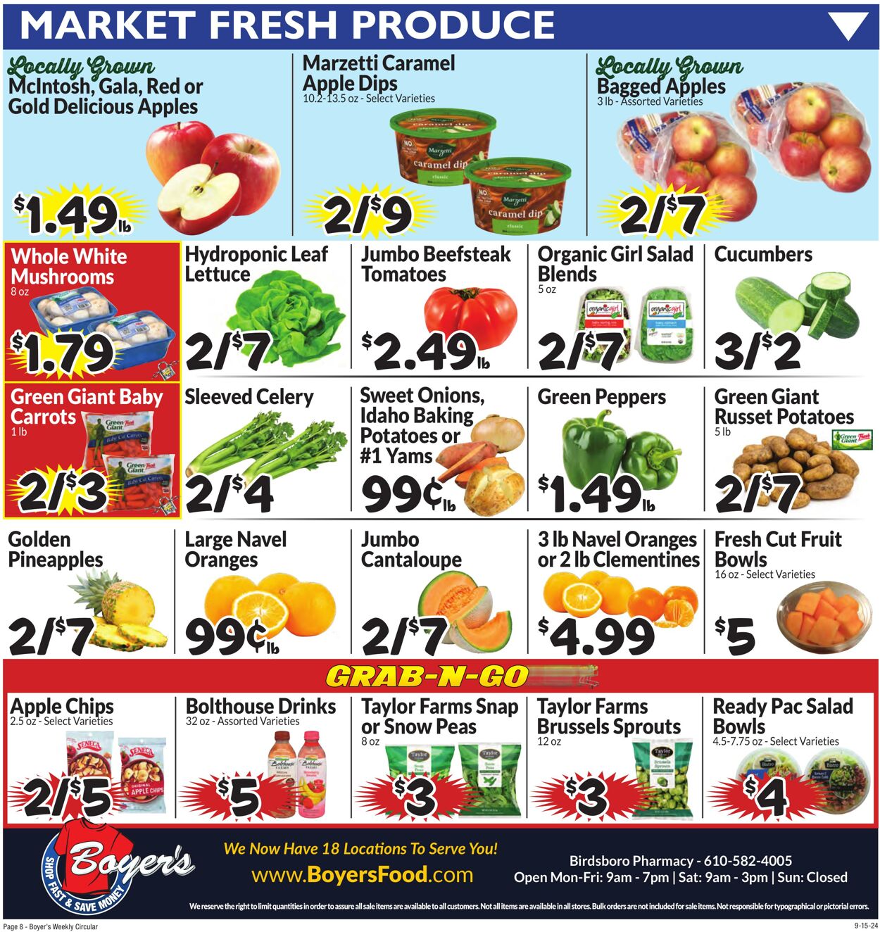 Weekly ad Boyer's 09/15/2024 - 09/21/2024