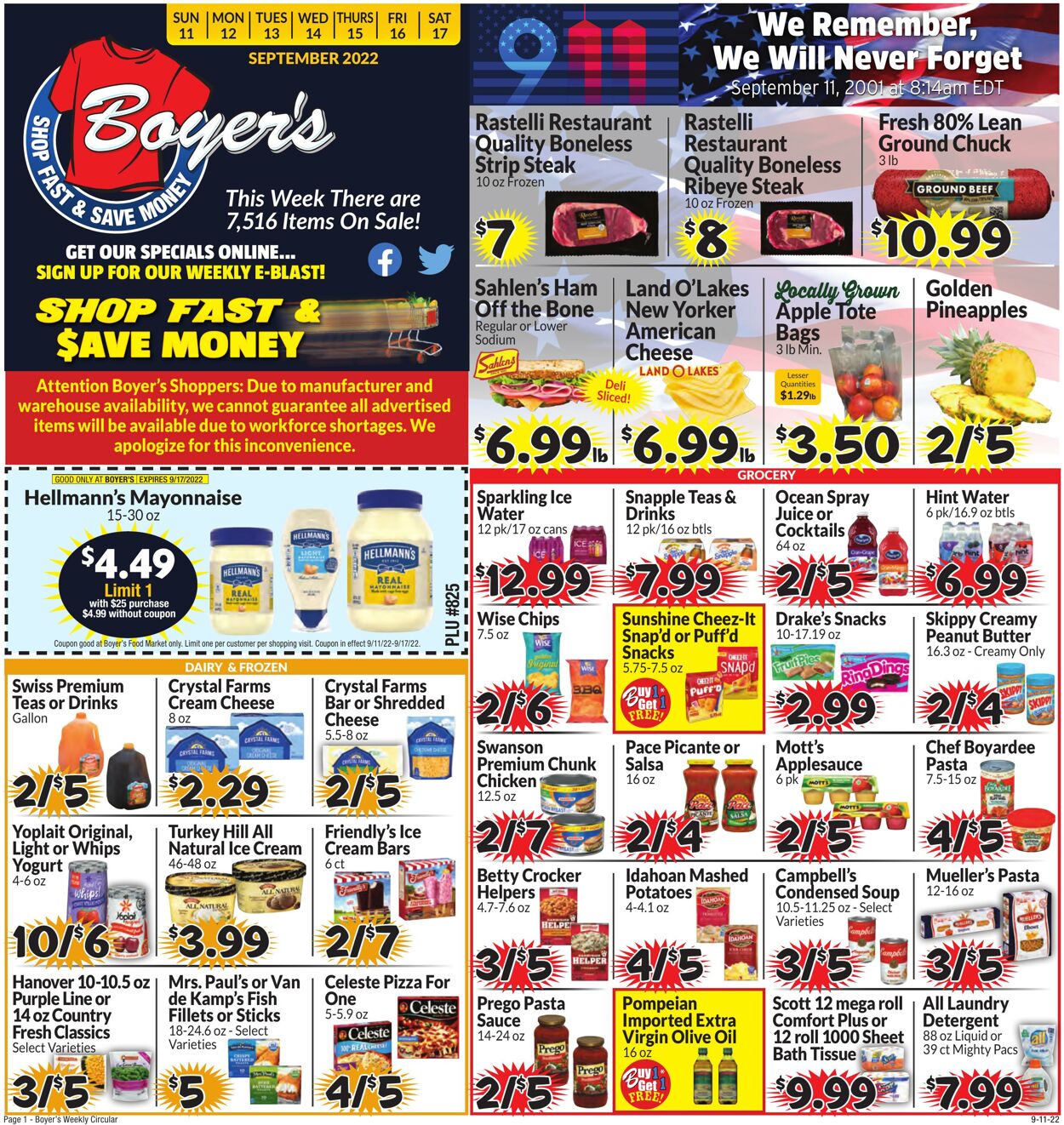 Weekly ad Boyer's 09/11/2022 - 09/17/2022