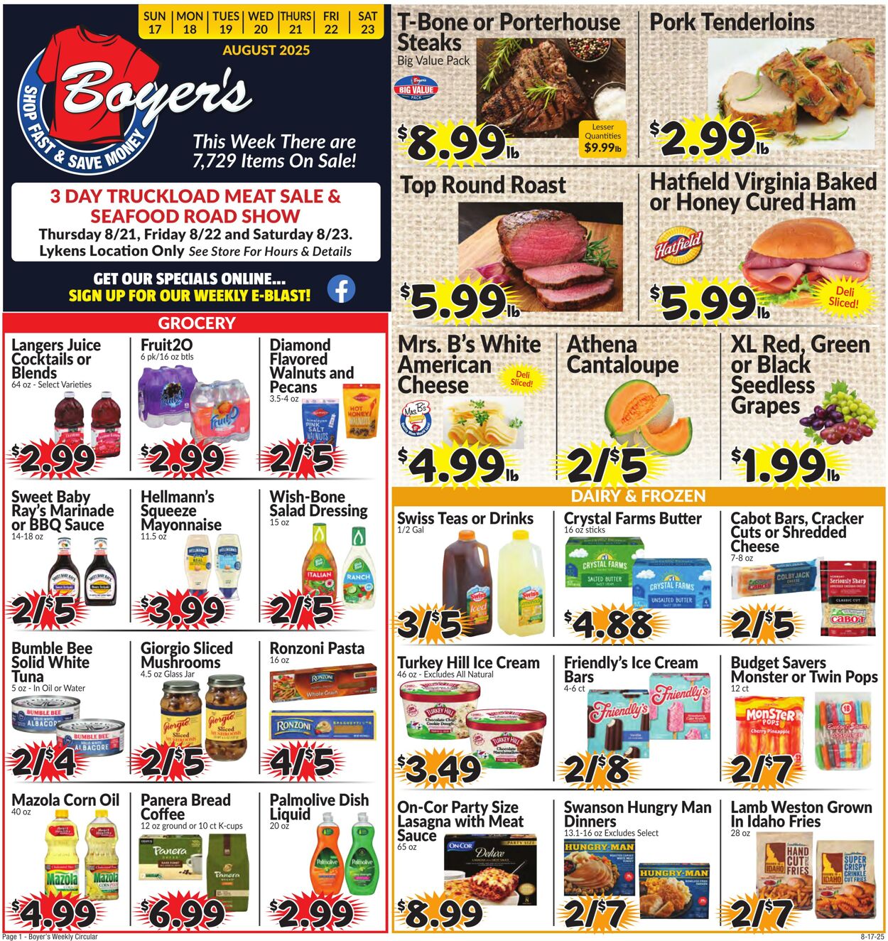 Weekly ad Boyer's 08/17/2025 - 08/23/2025
