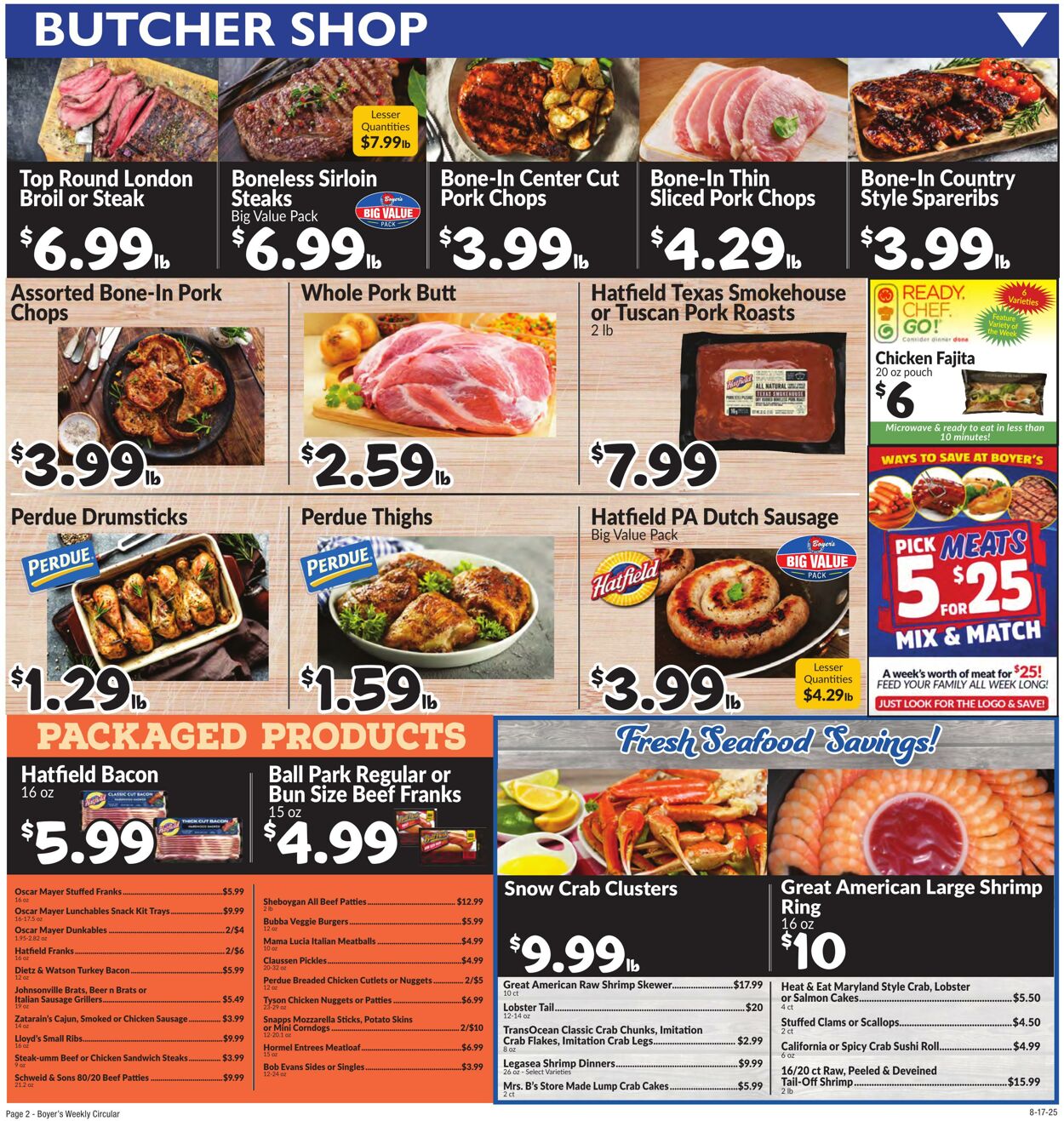 Weekly ad Boyer's 08/17/2025 - 08/23/2025