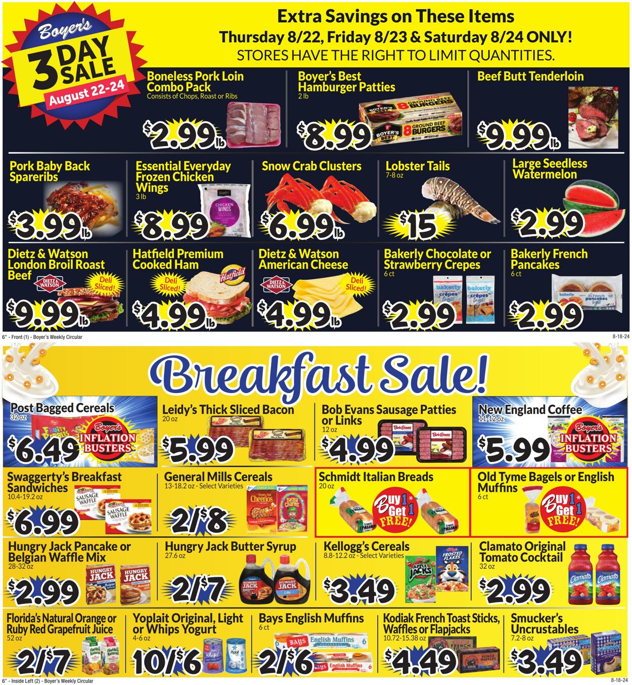 Weekly ad Boyer's 08/18/2024 - 08/24/2024