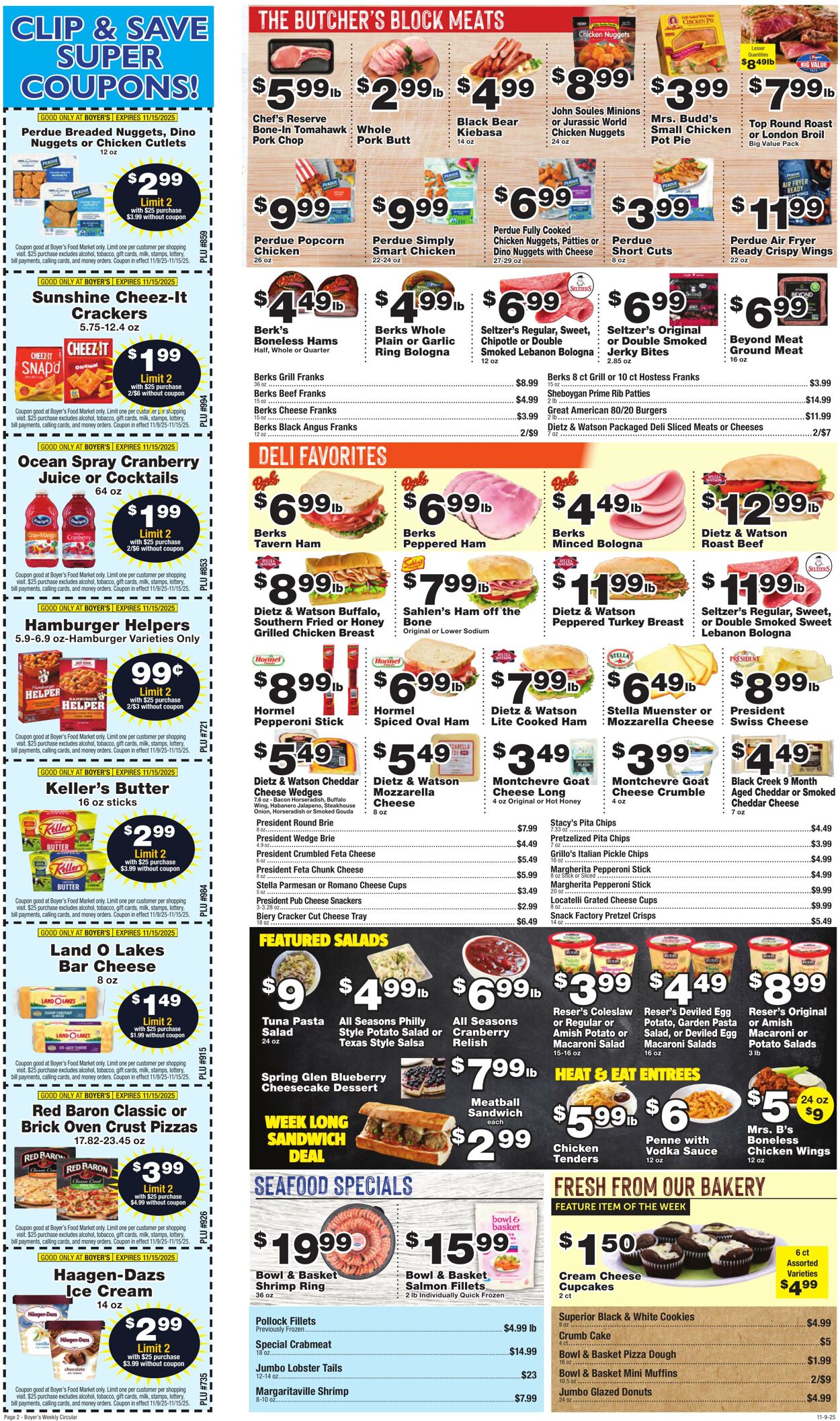 Weekly ad Boyer's 11/09/2025 - 11/15/2025