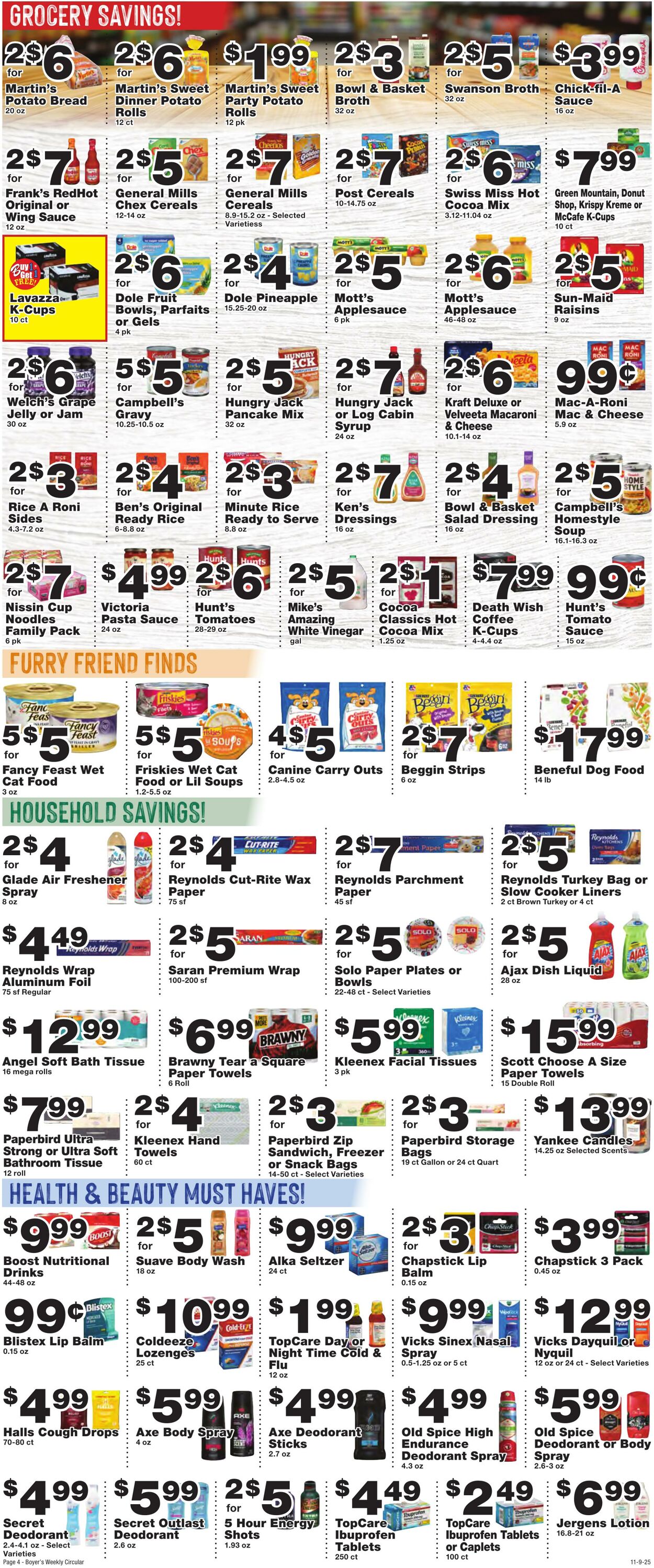 Weekly ad Boyer's 11/09/2025 - 11/15/2025