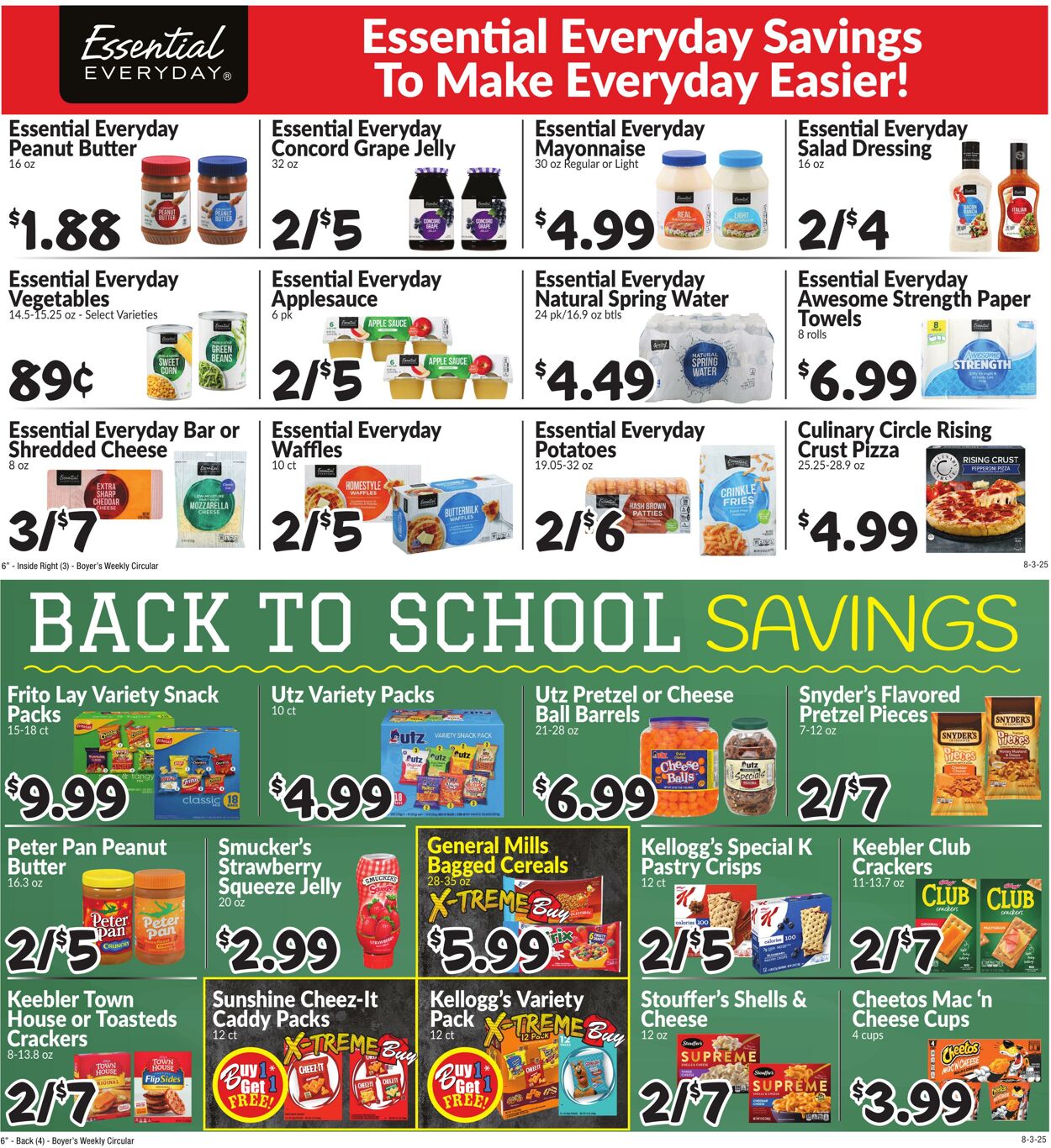 Weekly ad Boyer's 08/03/2025 - 08/09/2025
