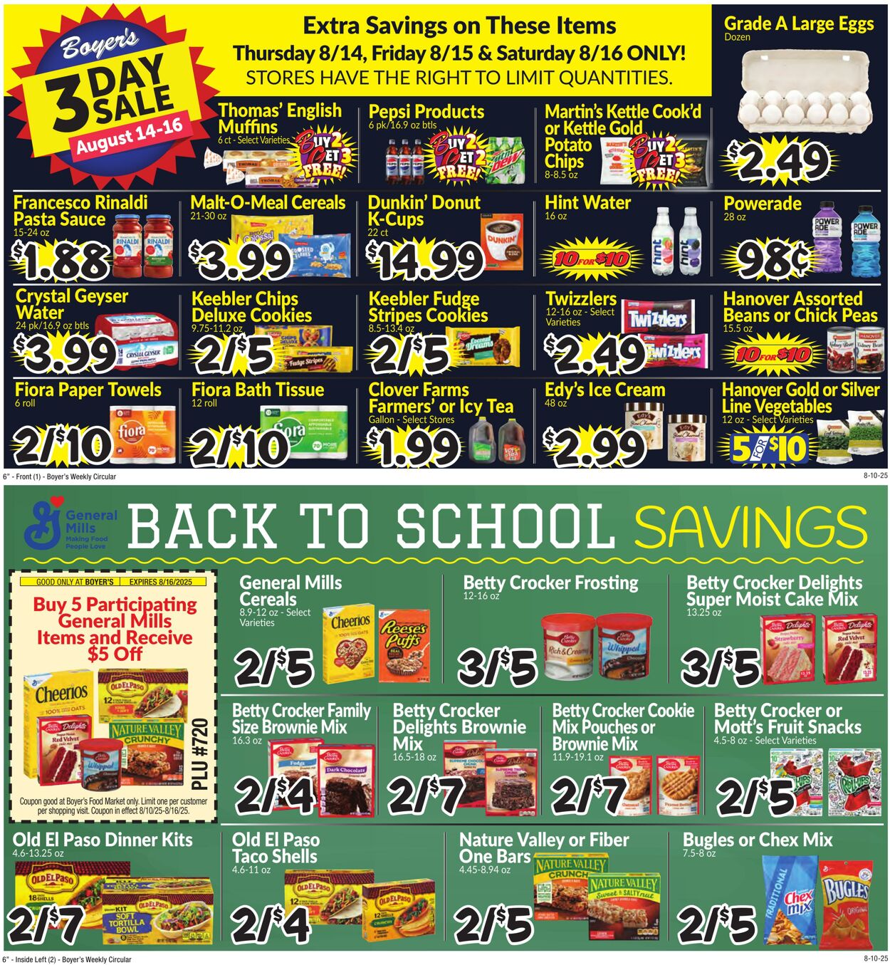 Weekly ad Boyer's 08/10/2025 - 08/16/2025