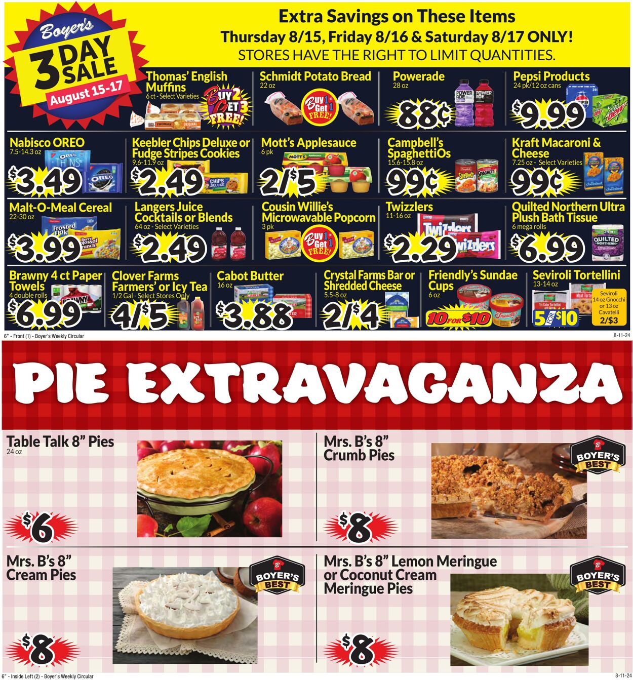 Weekly ad Boyer's 08/11/2024 - 08/17/2024