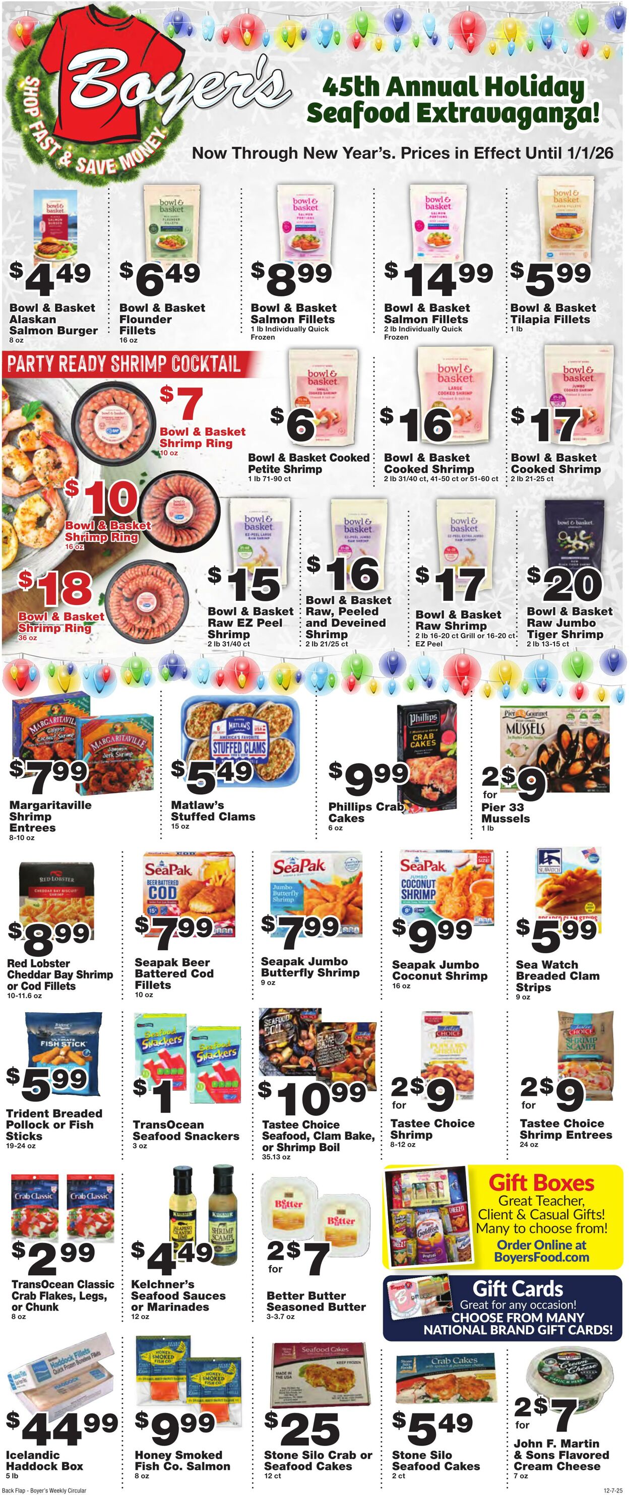 Weekly ad Boyer's 12/07/2025 - 12/13/2025