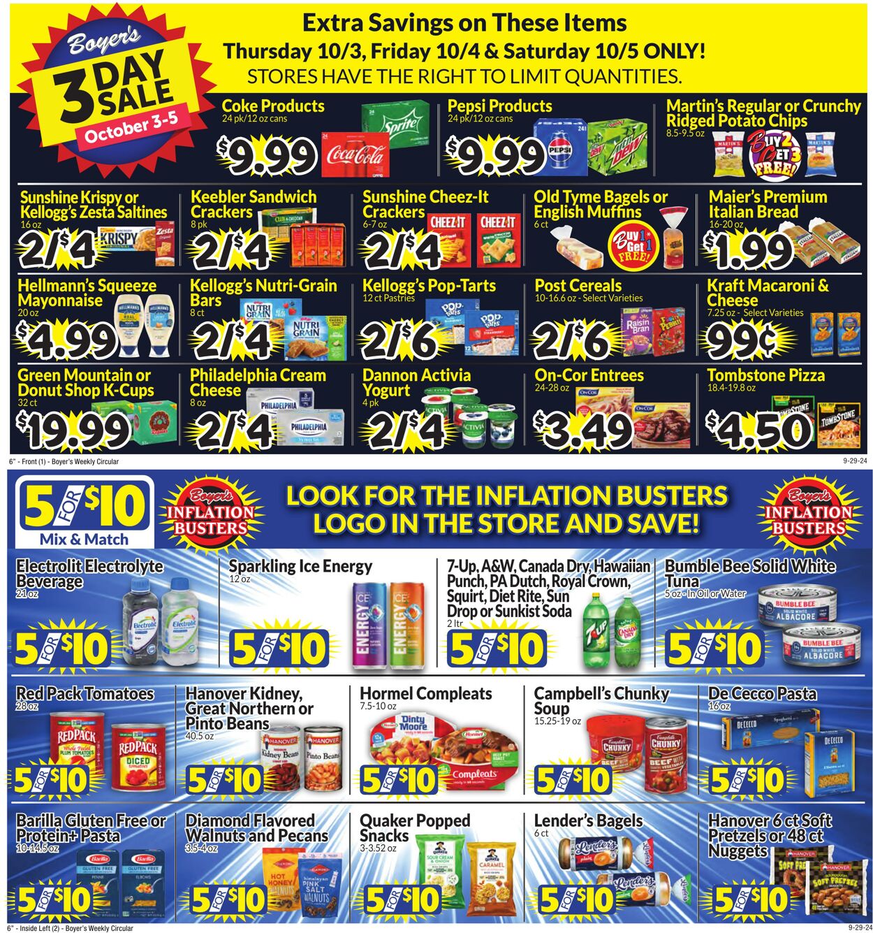 Weekly ad Boyer's 09/29/2024 - 10/05/2024