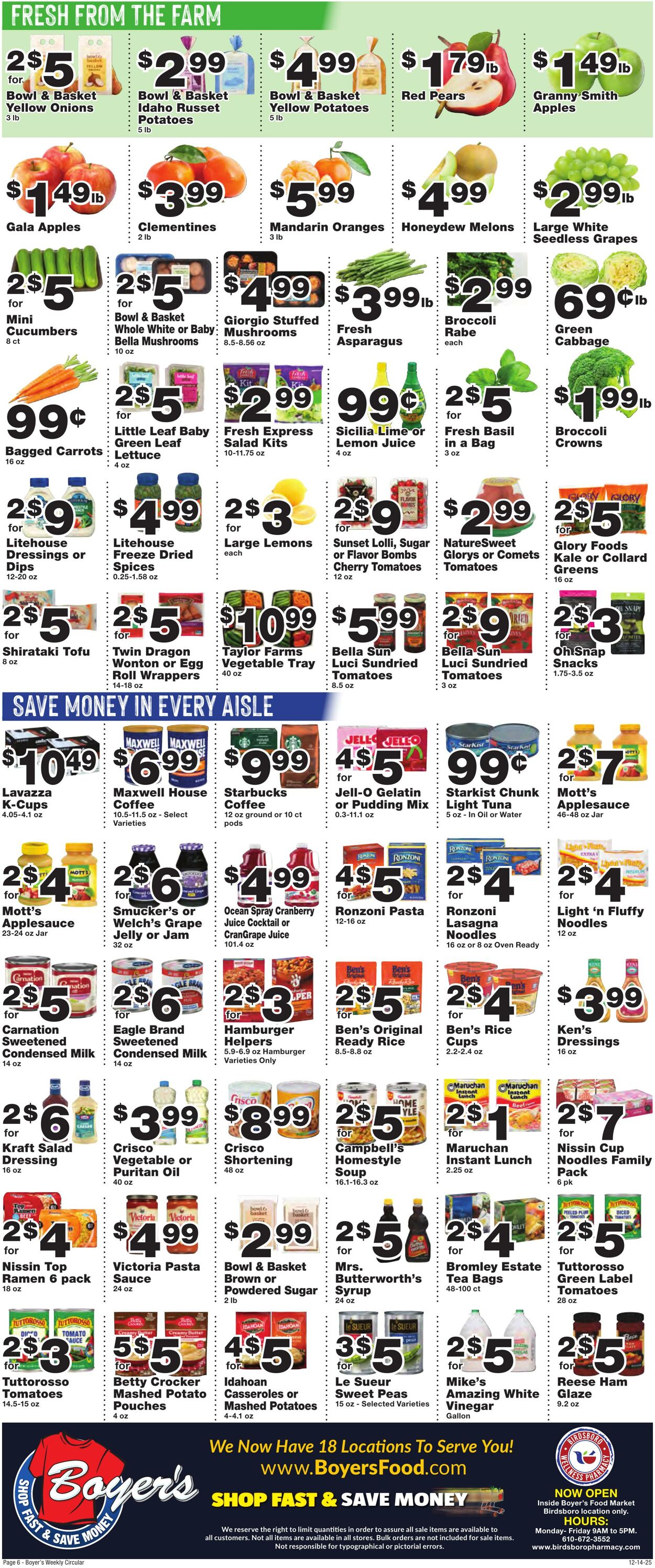 Weekly ad Boyer's 12/14/2025 - 12/20/2025