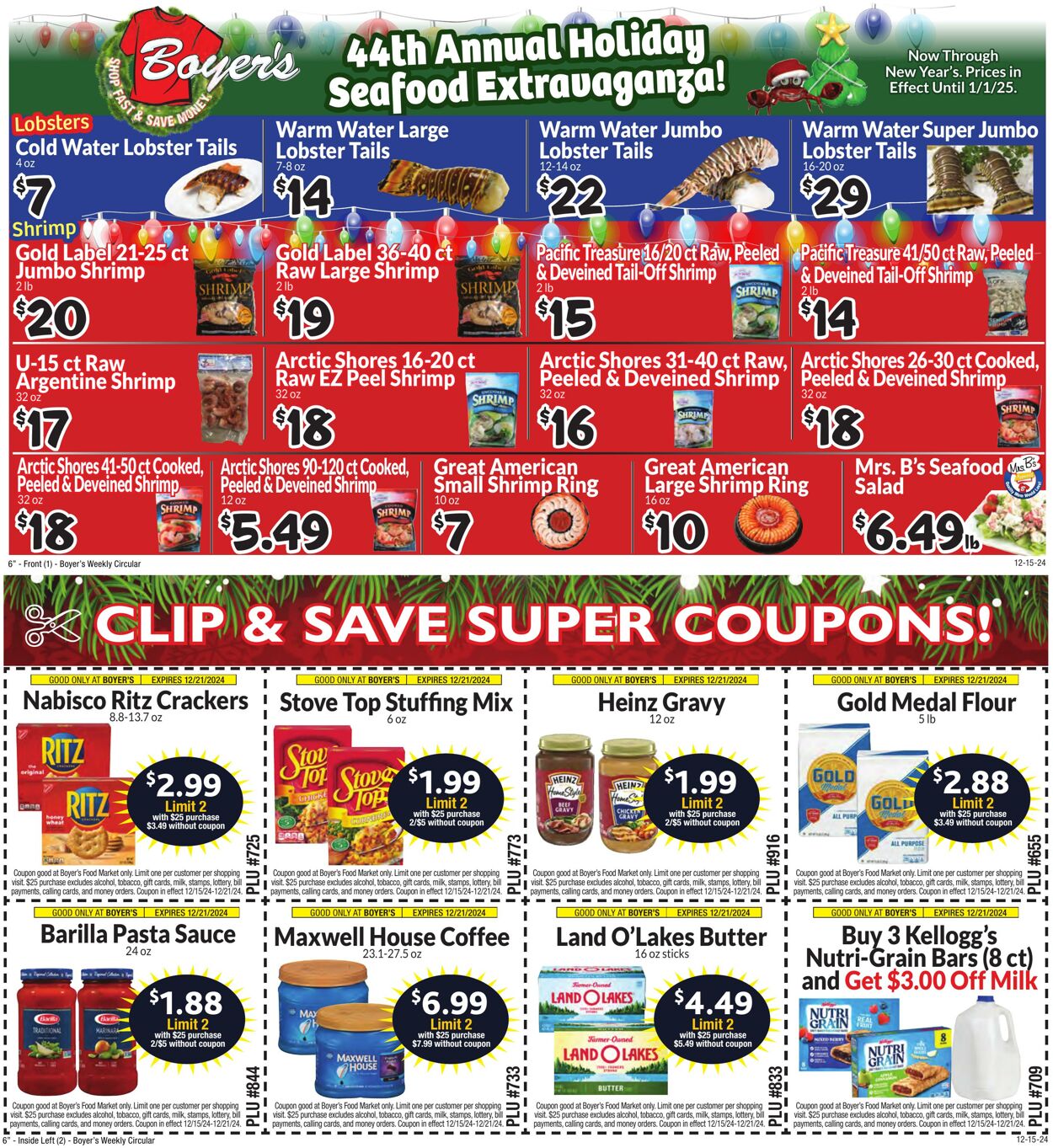 Weekly ad Boyer's 12/15/2024 - 12/21/2024