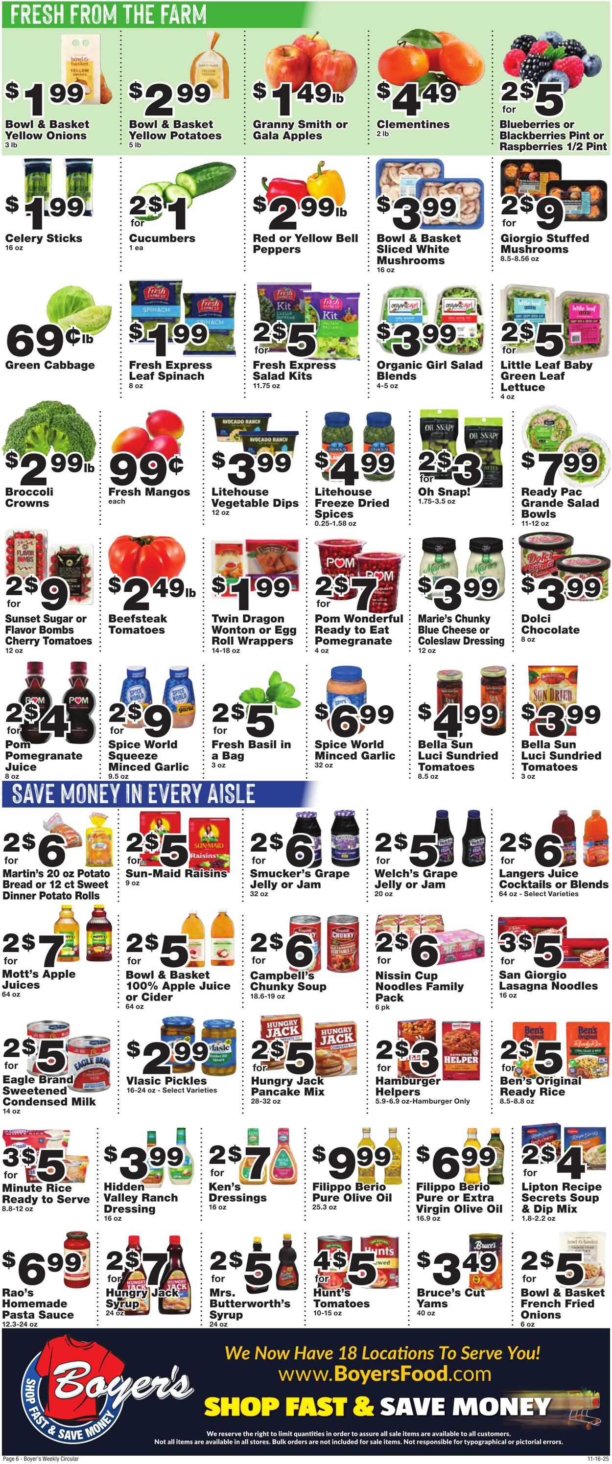 Weekly ad Boyer's 11/16/2025 - 11/22/2025