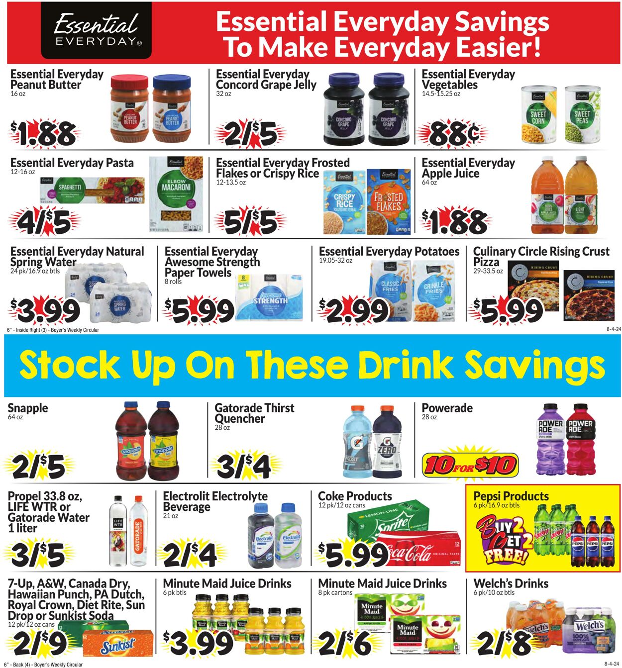 Weekly ad Boyer's 08/04/2024 - 08/10/2024