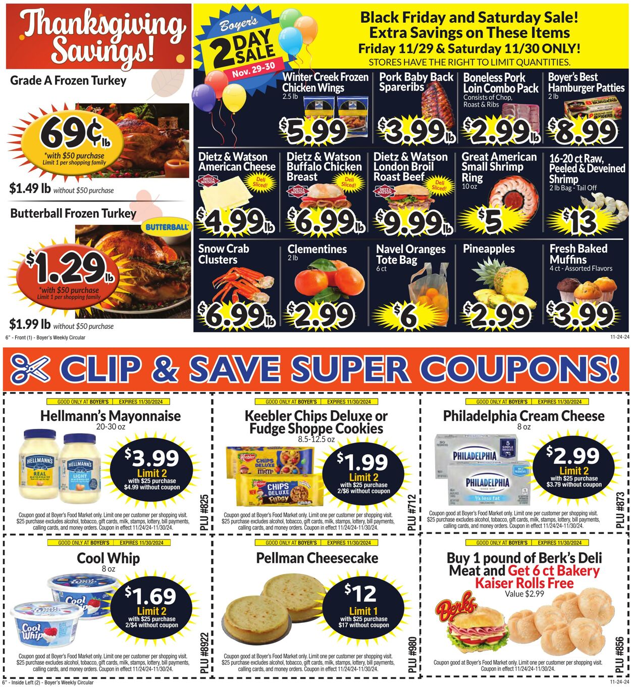 Weekly ad Boyer's 11/24/2024 - 11/30/2024