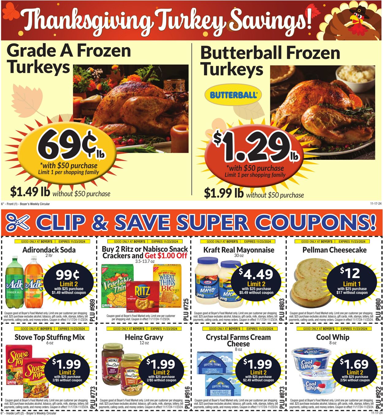 Weekly ad Boyer's 11/17/2024 - 11/23/2024