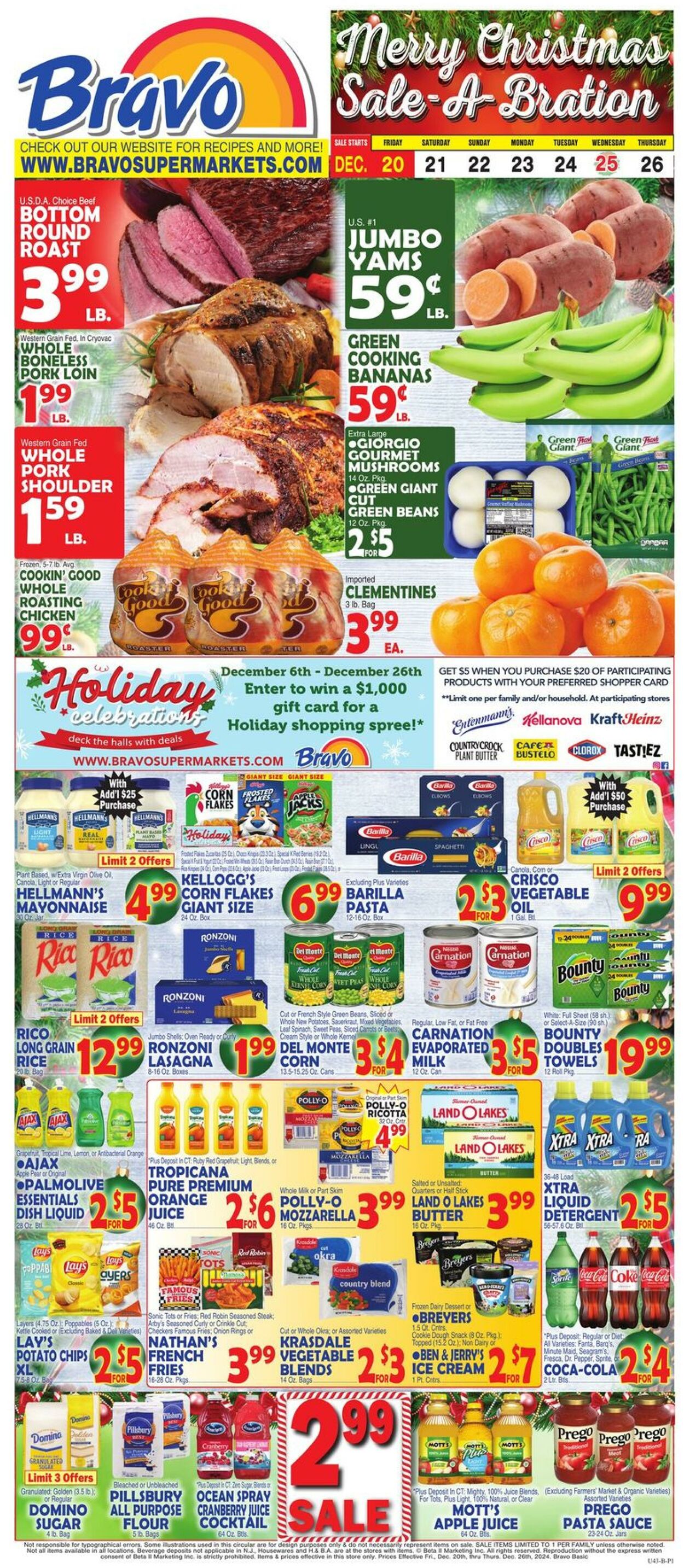 Weekly ad Bravo Supermarkets 12/20/2024 - 12/26/2024