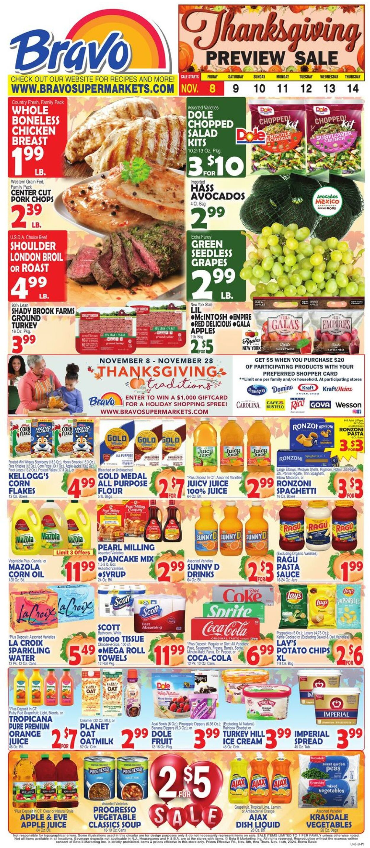 Weekly ad Bravo Supermarkets 11/08/2024 - 11/14/2024