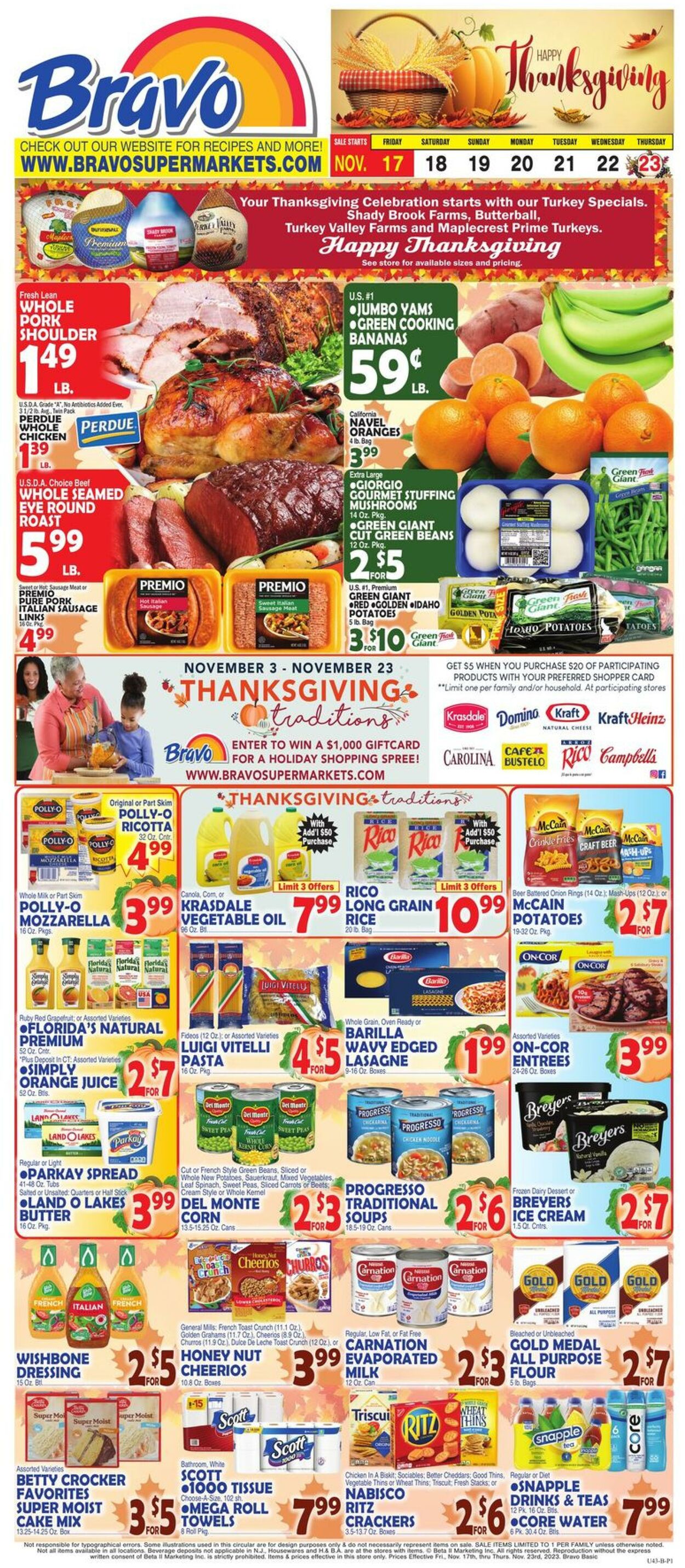 Weekly ad Bravo Supermarkets 11/17/2023 - 11/23/2023