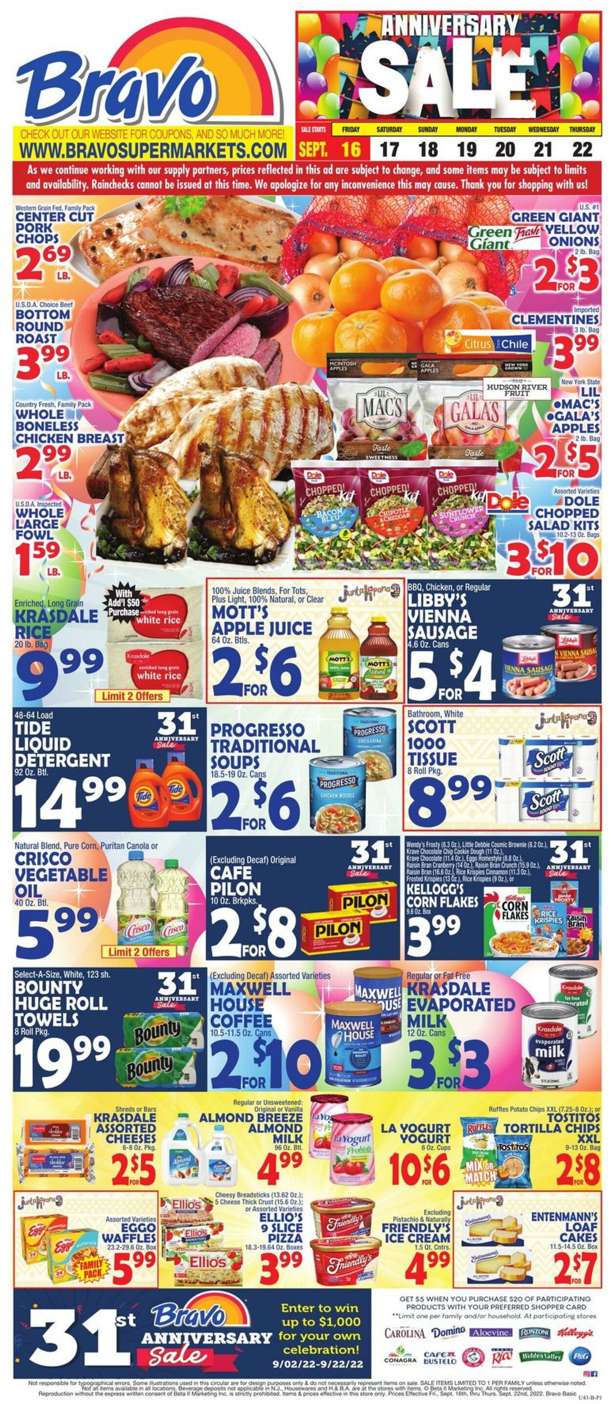Weekly ad Bravo Supermarkets 09/16/2022 - 09/22/2022
