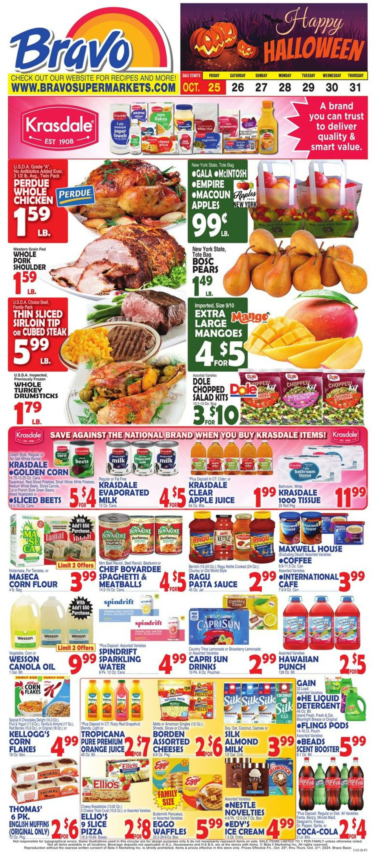 Weekly ad Bravo Supermarkets 10/25/2024 - 10/31/2024