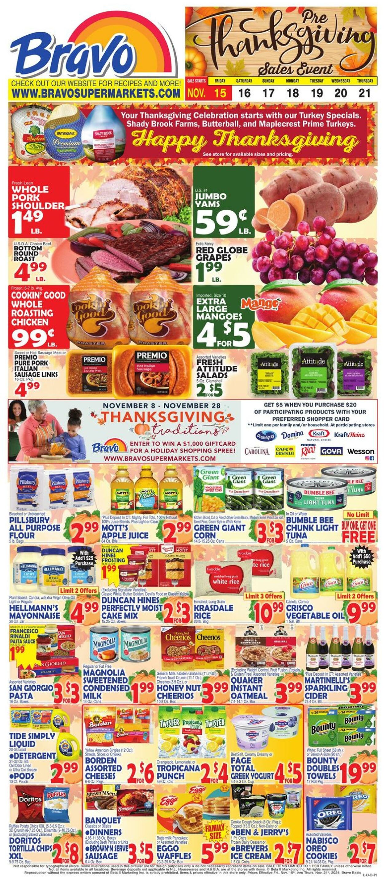 Weekly ad Bravo Supermarkets 11/15/2024 - 11/21/2024