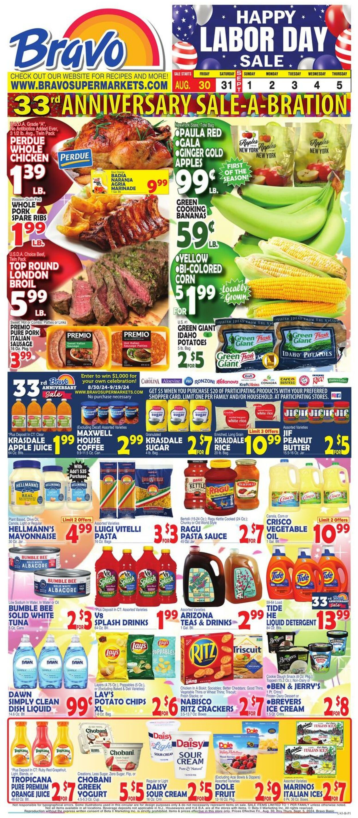 Weekly ad Bravo Supermarkets 08/30/2024 - 09/05/2024