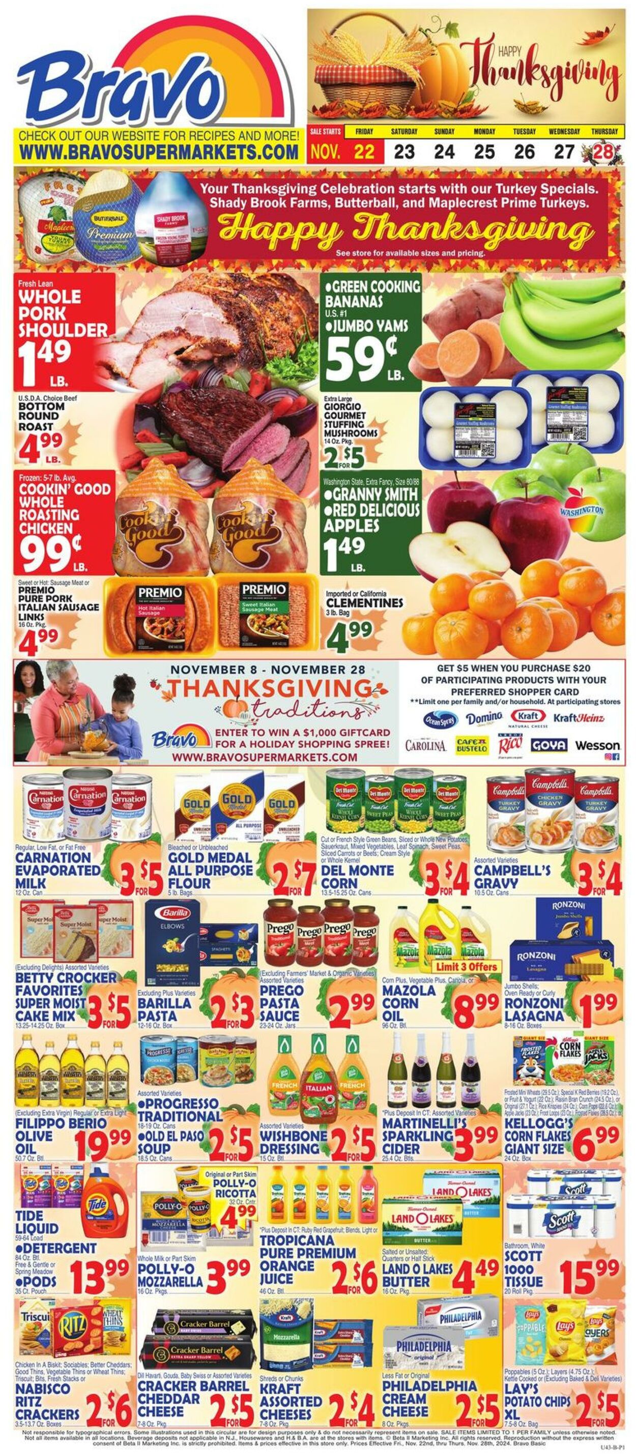 Weekly ad Bravo Supermarkets 11/22/2024 - 11/28/2024