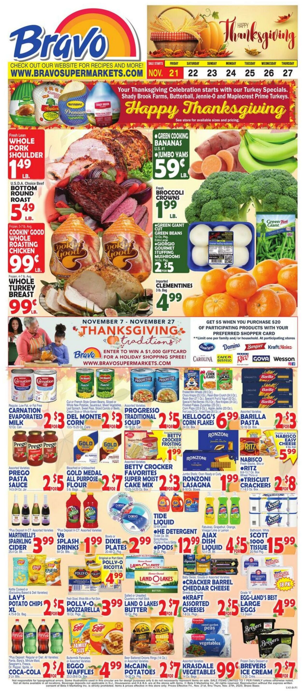 Weekly ad Bravo Supermarkets 11/21/2025 - 11/27/2025