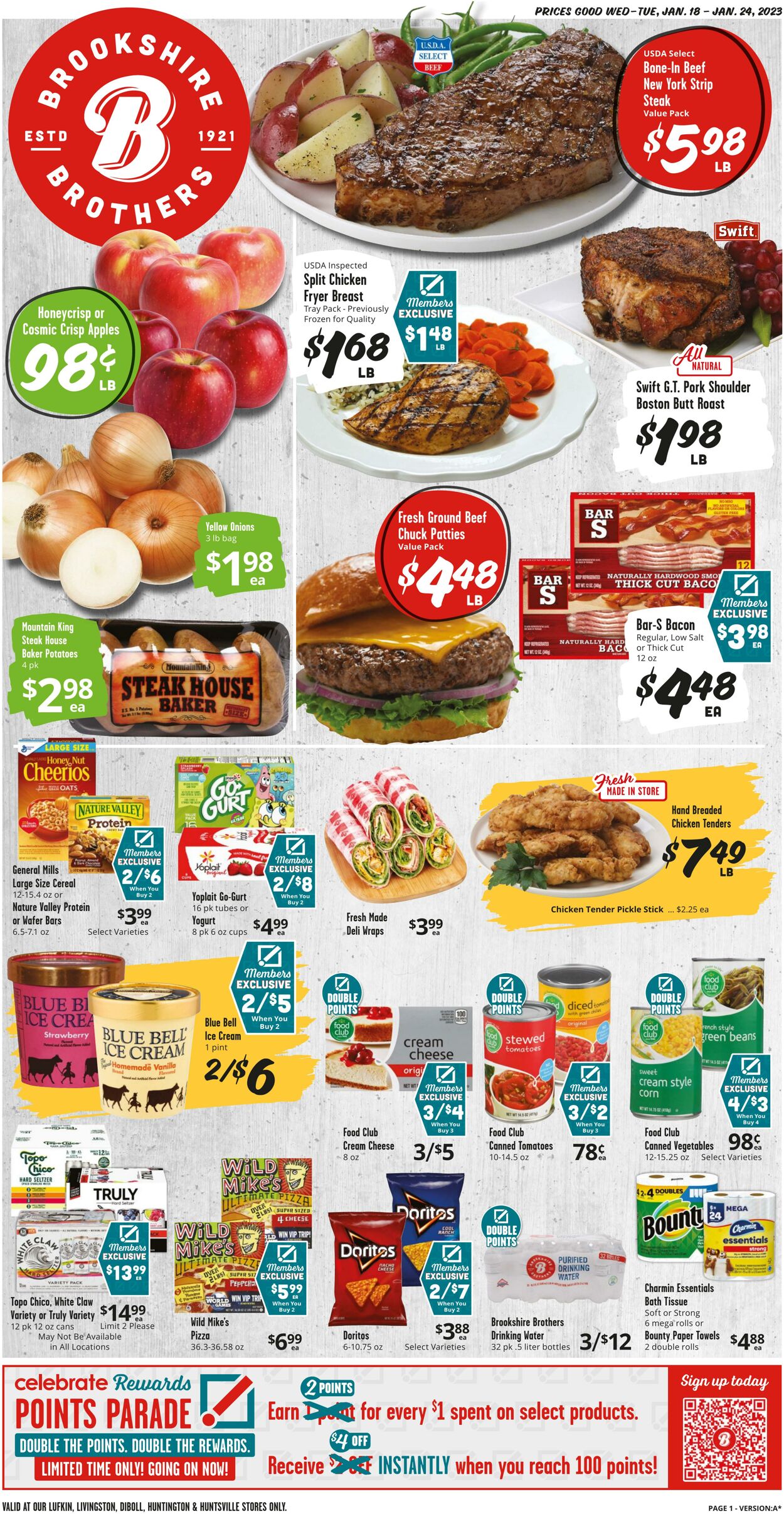 Weekly ad Brookshire Brothers 01/18/2023 - 01/24/2023