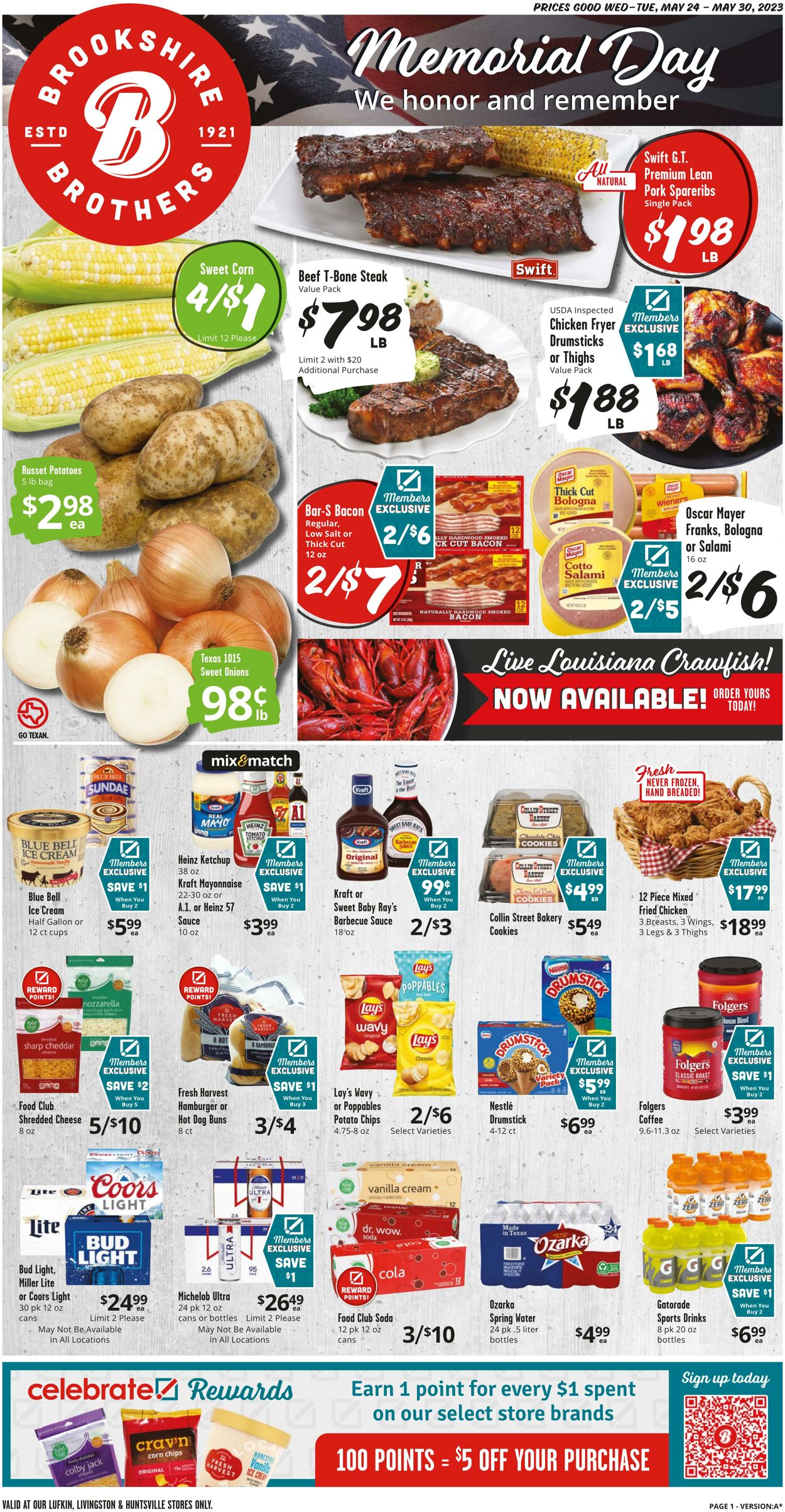 Weekly ad Brookshire Brothers 05/24/2023 - 05/30/2023