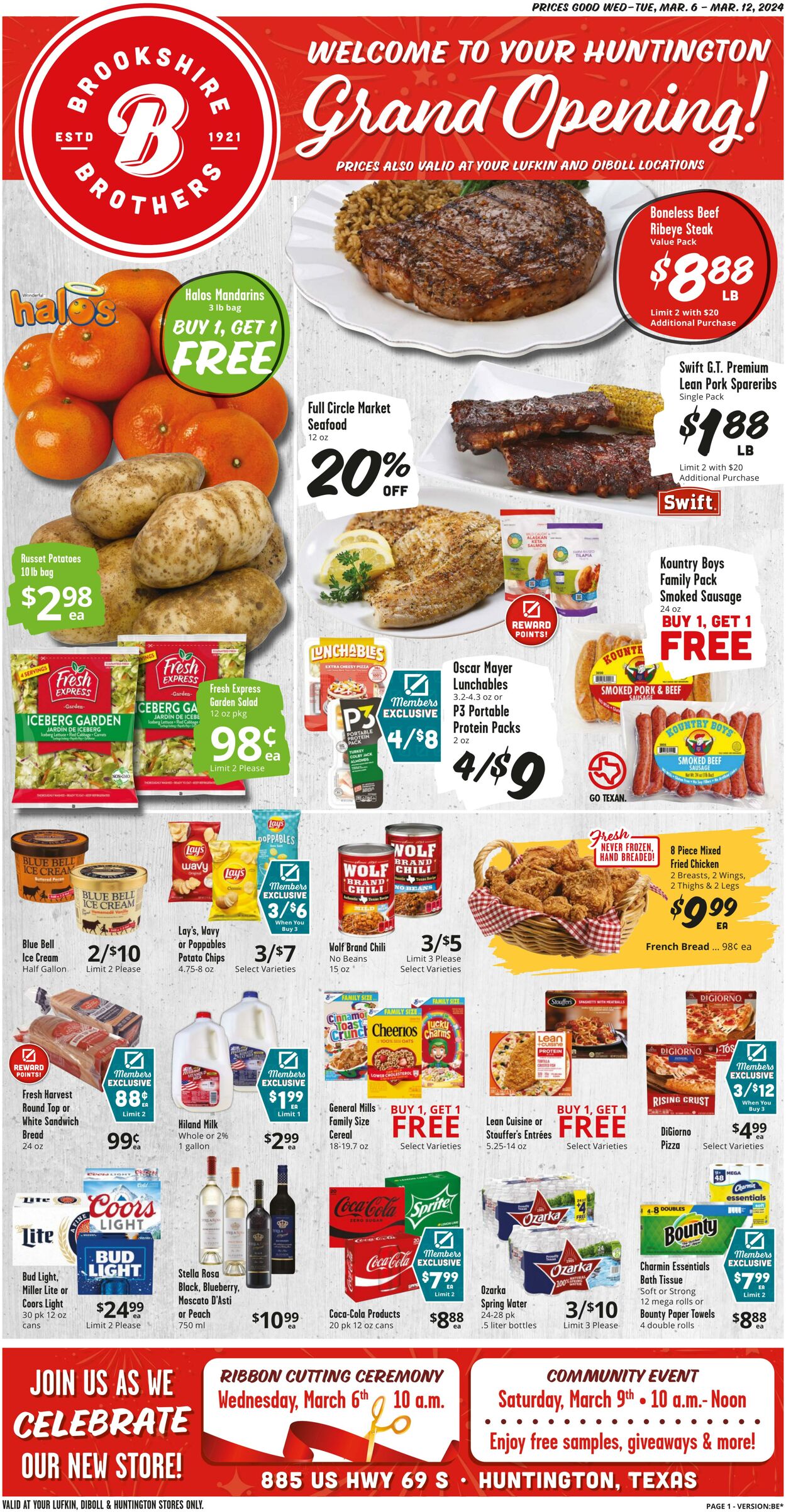 Weekly ad Brookshire Brothers 03/06/2024 - 03/12/2024