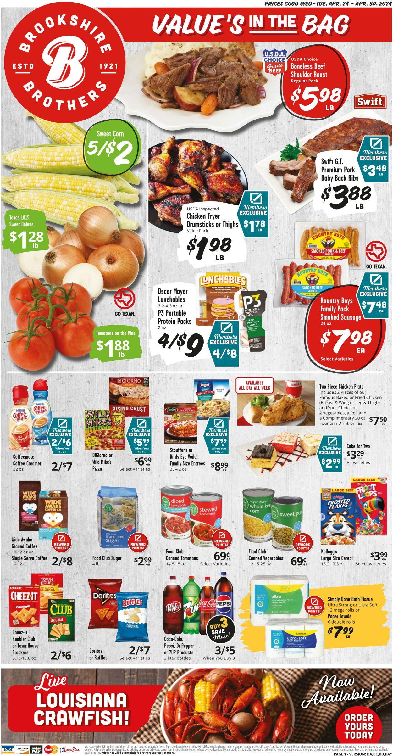 Weekly ad Brookshire Brothers 04/23/2024 - 05/01/2024