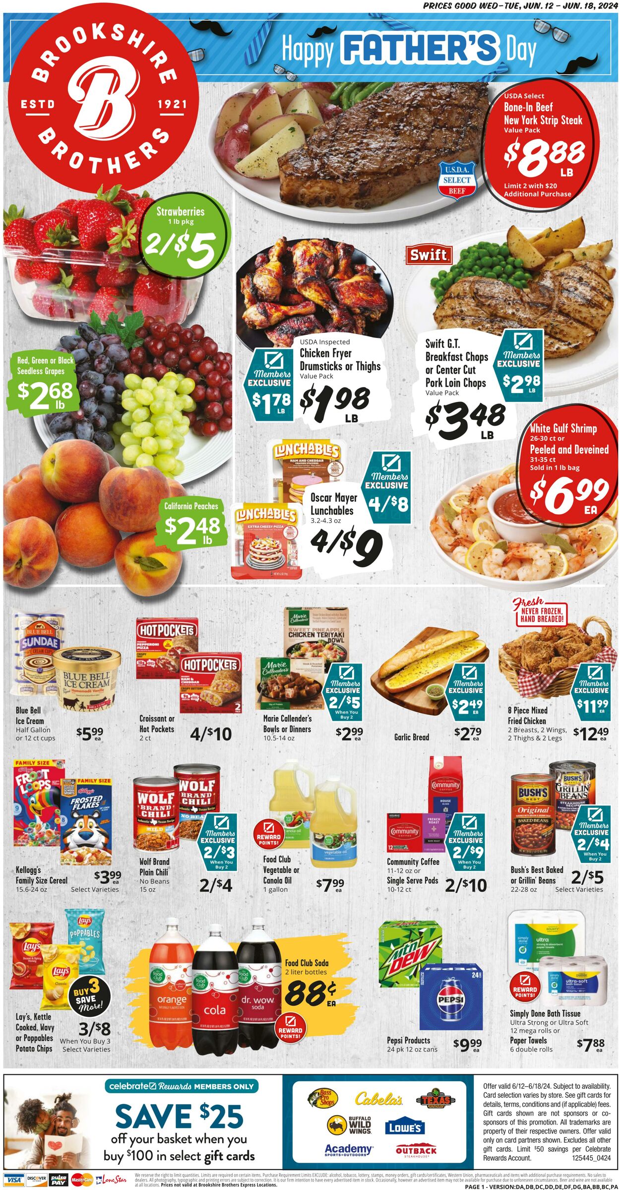 Weekly ad Brookshire Brothers 06/11/2024 - 06/19/2024