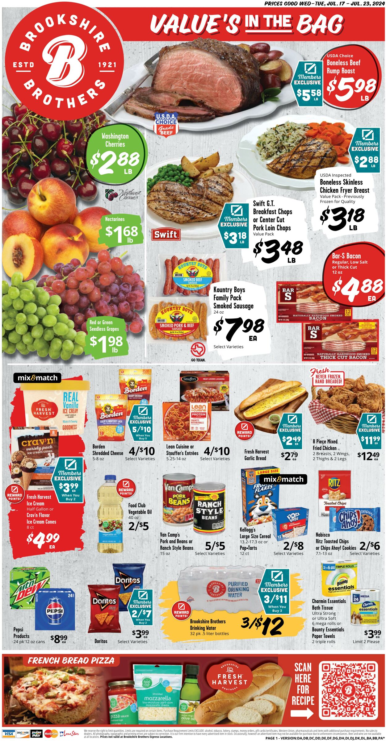 Weekly ad Brookshire Brothers 07/16/2024 - 07/24/2024