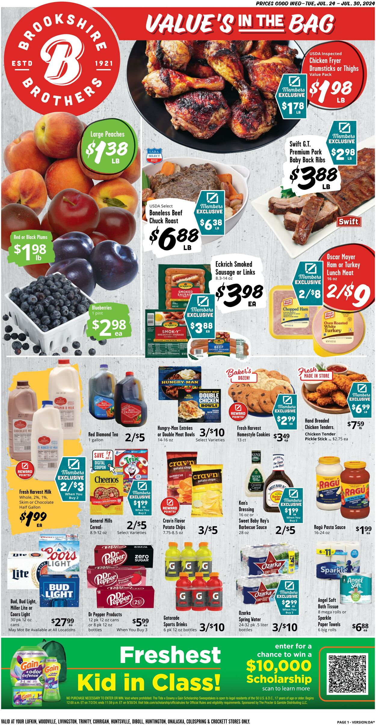 Weekly ad Brookshire Brothers 07/23/2024 - 07/31/2024