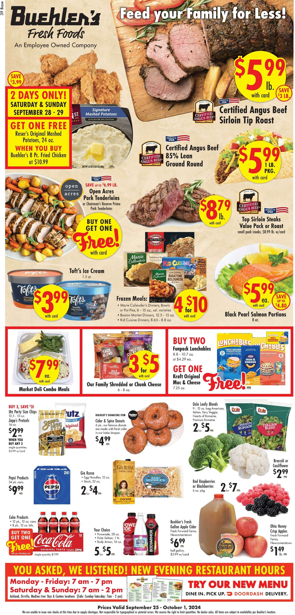 Weekly ad Buehler's Fresh Food 09/25/2024 - 10/01/2024