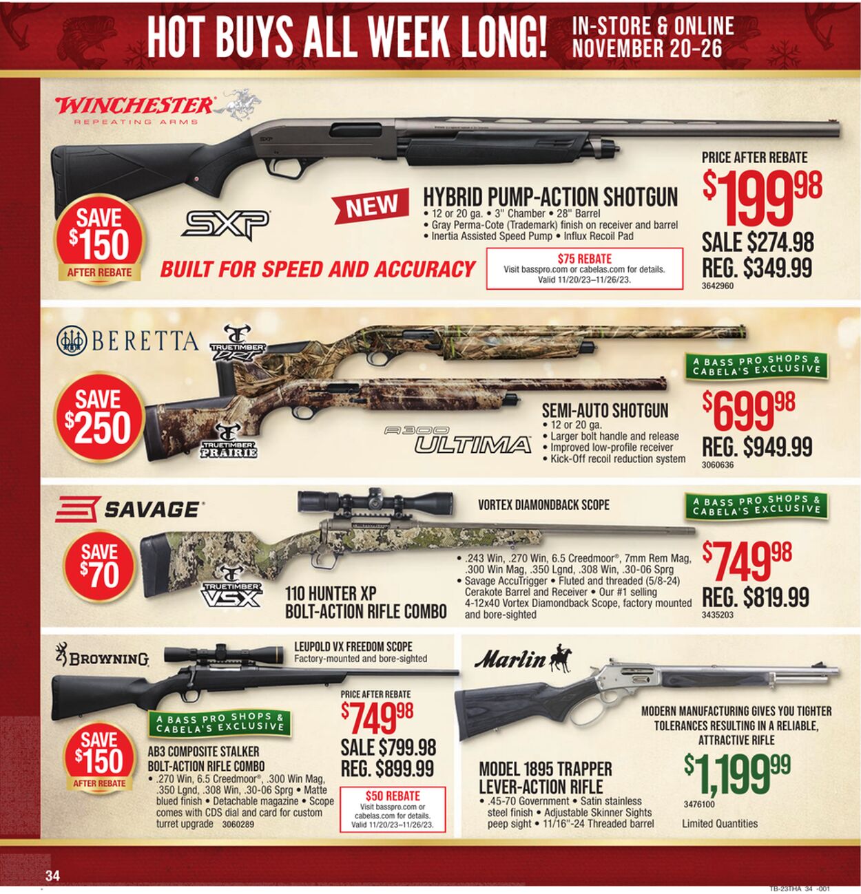 Weekly ad Cabela's 11/20/2023 - 11/26/2023