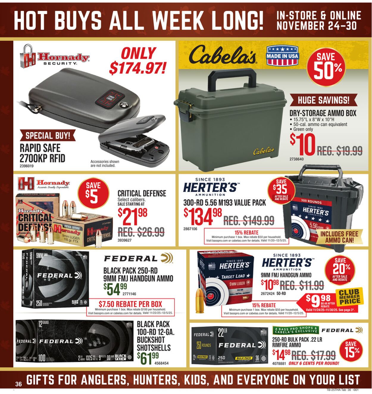 Weekly ad Cabela's 11/24/2025 - 11/30/2025