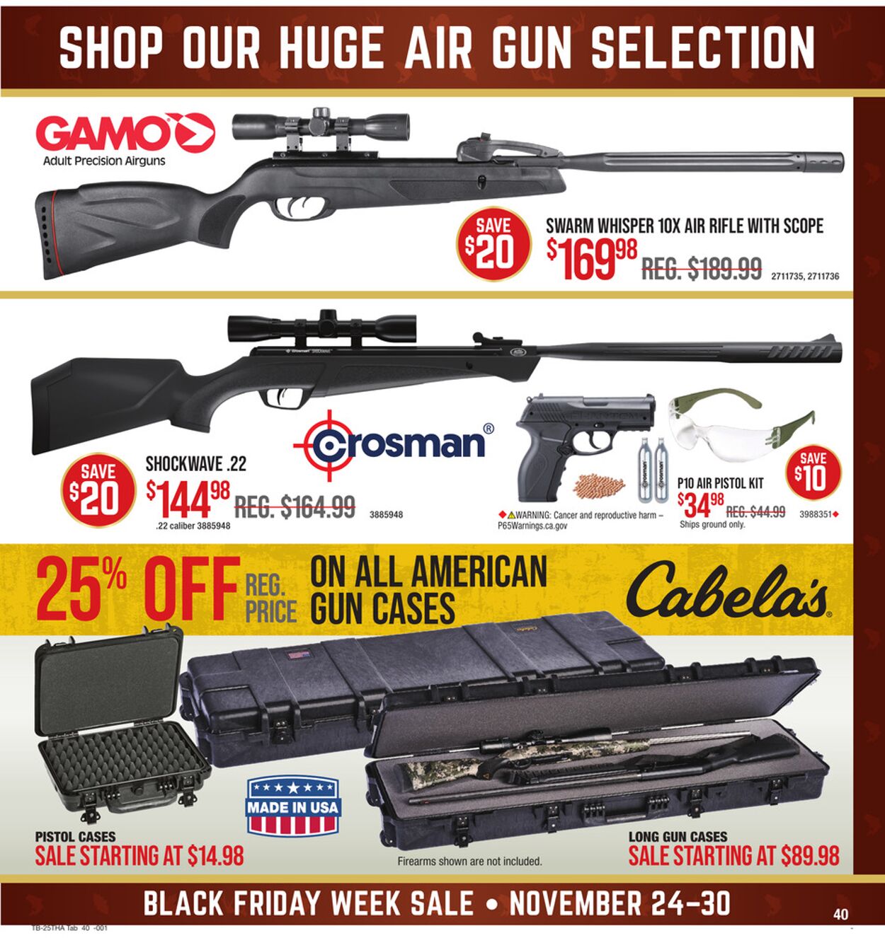 Weekly ad Cabela's 11/24/2025 - 11/30/2025